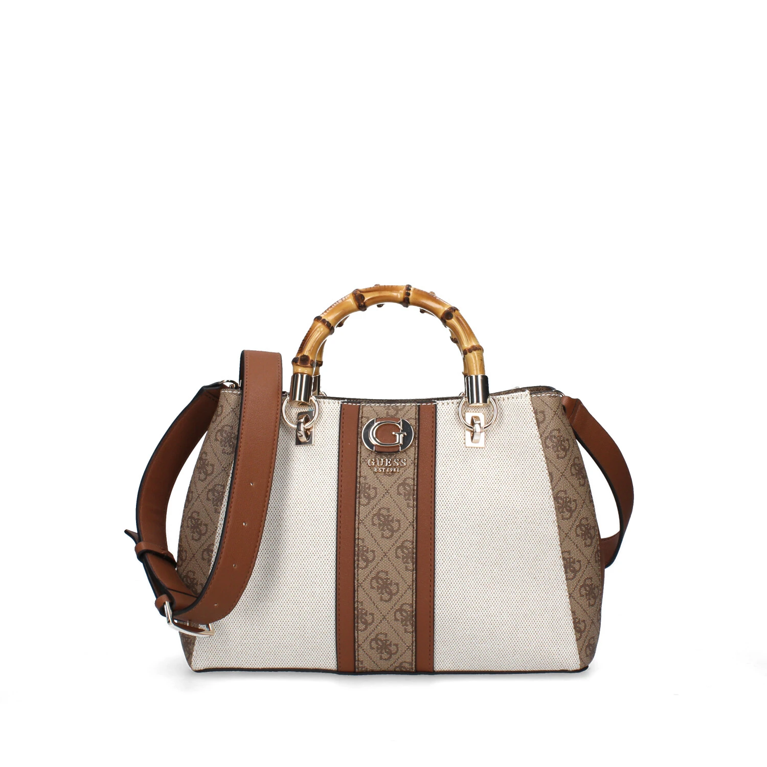 BORSA A MANO KERIMA BAMBOO GIRLFRIEND SATCHEL DONNA ECRU