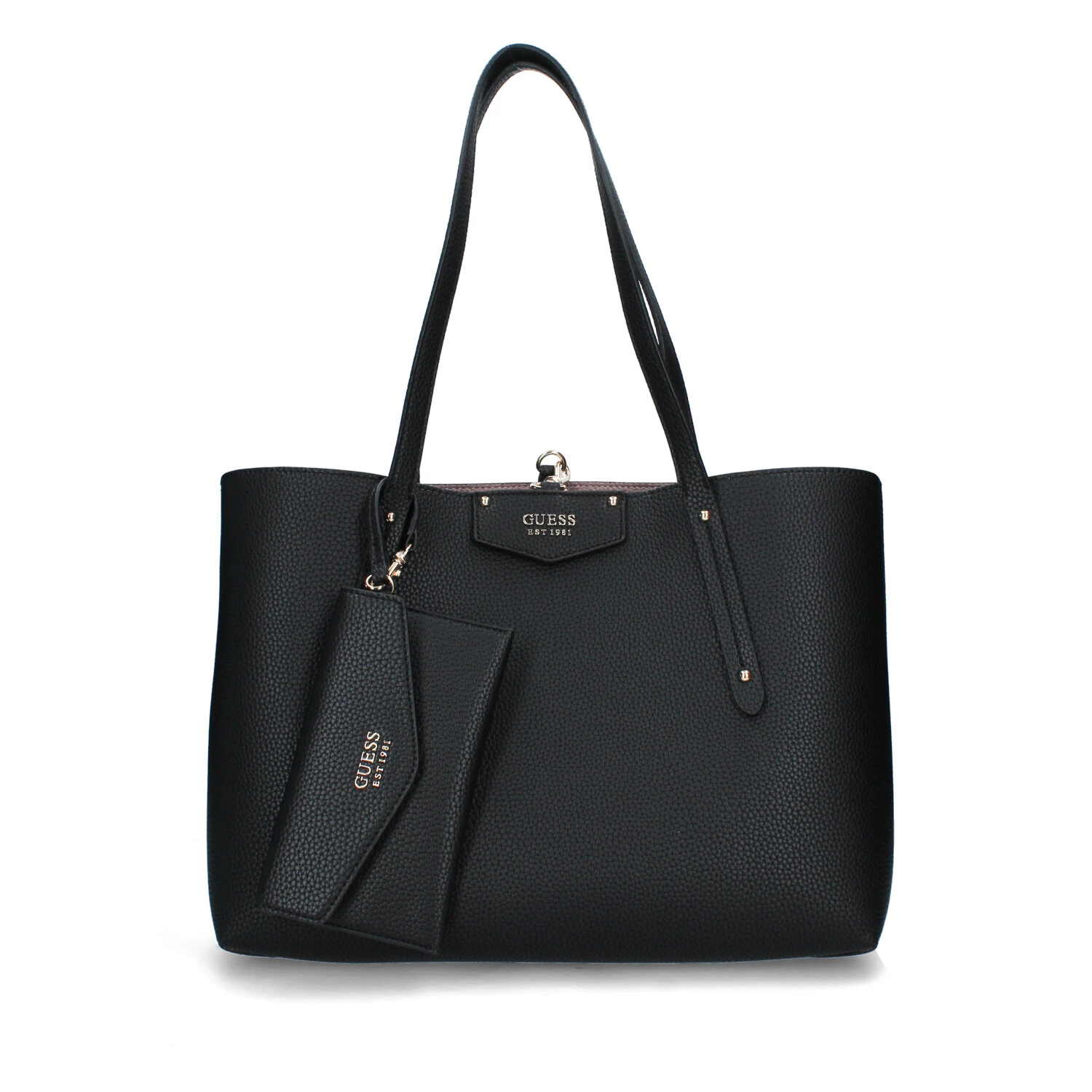 BORSA SHOPPING CON POCHETTE DONNA NERO