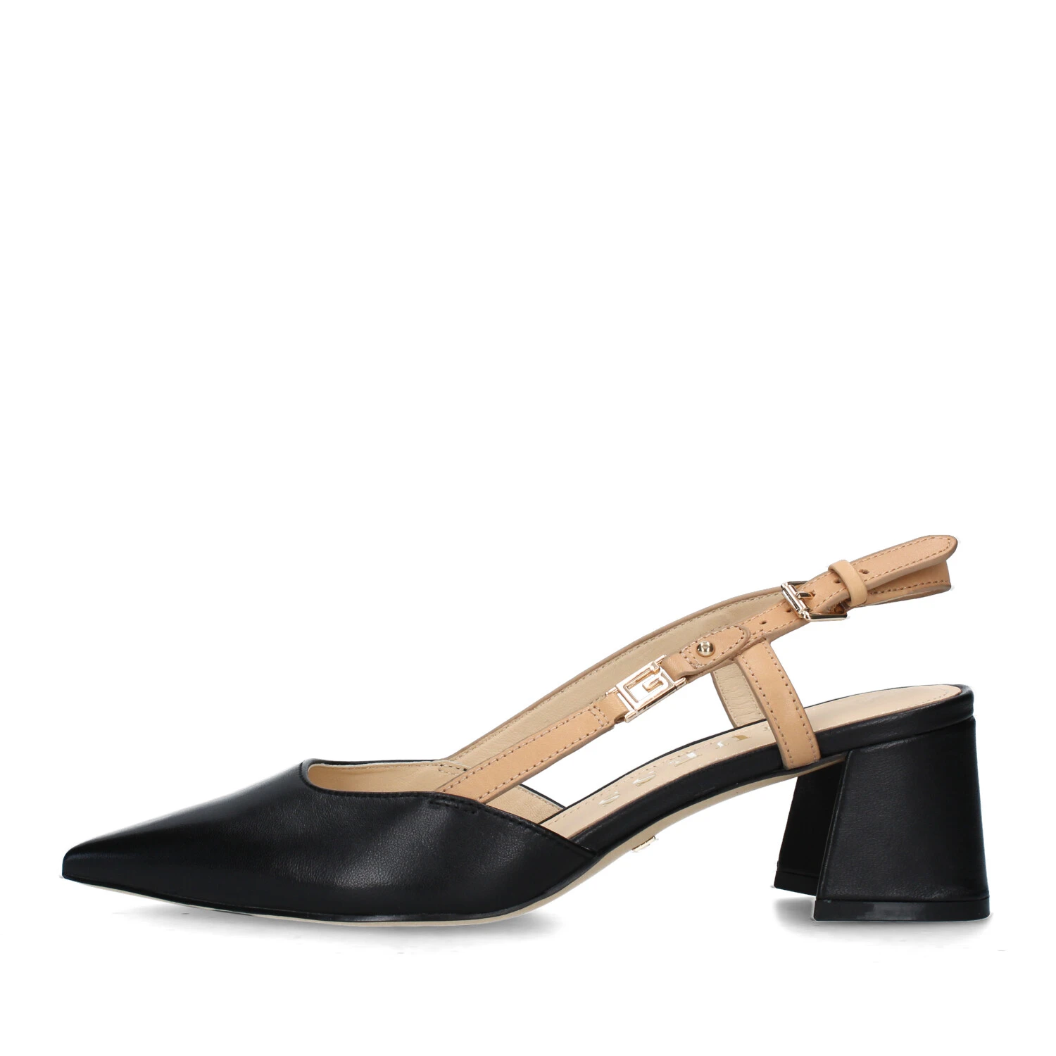 SLINGBACK ZANNA BICOLORE DONNA NERO