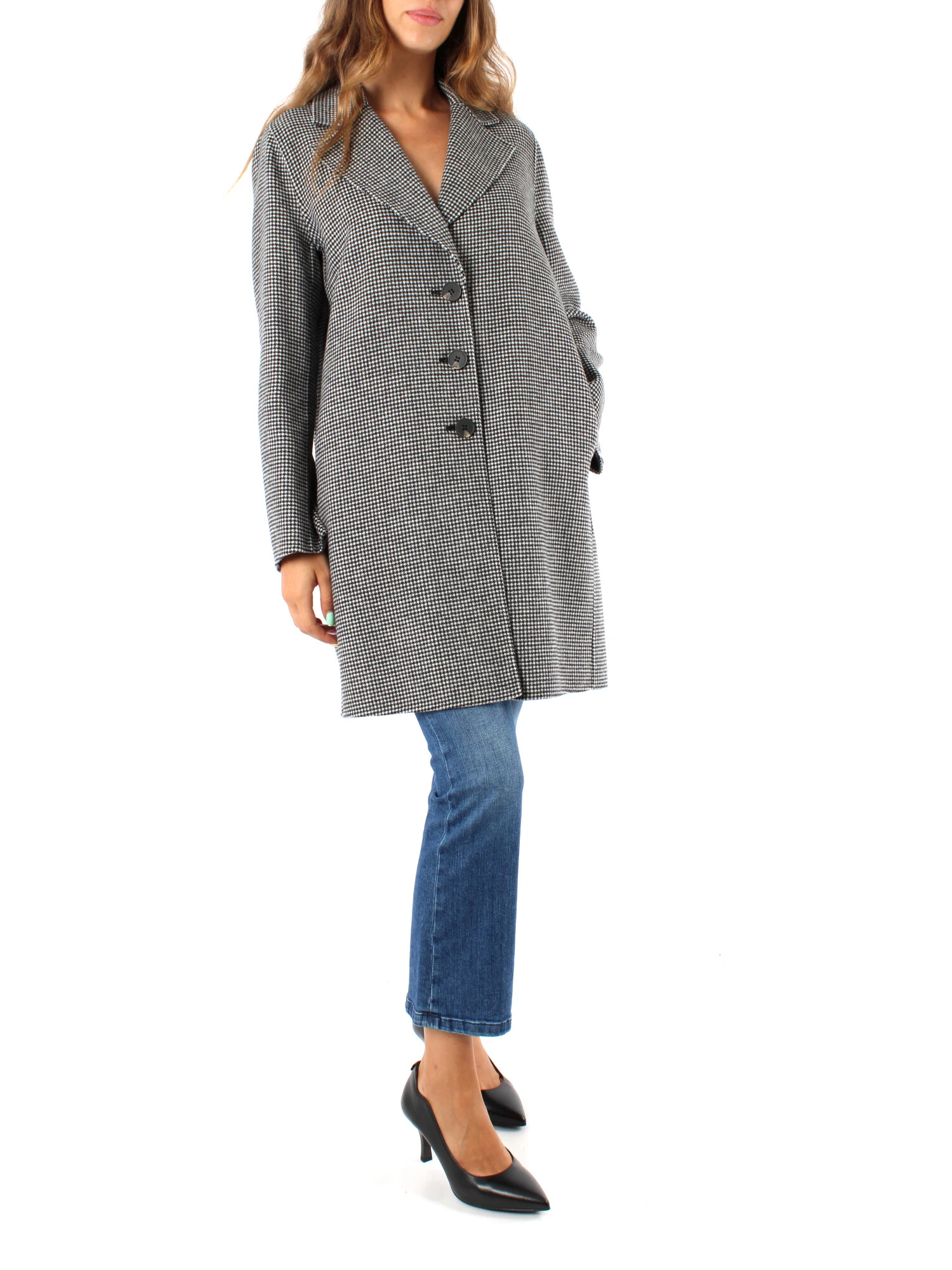 Marella CAPPOTTO CORTO MISTO LANA E VISCOSA DONNA GRIGIO Step By Step Shop