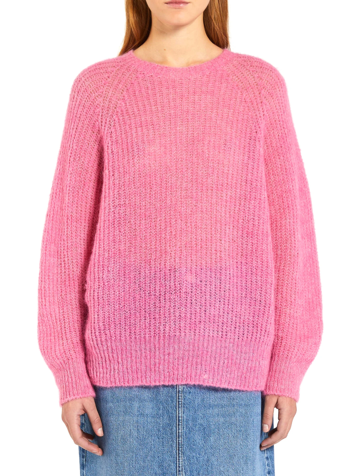 MAGLIA GIROCOLLO IN MISTO ALPACA DONNA ROSA