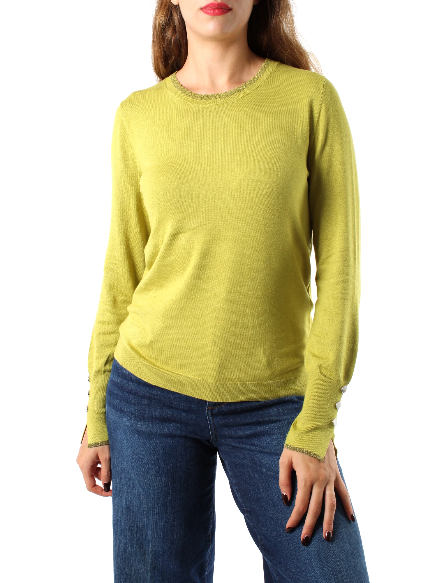 MAGLIA GIROCOLLO MISTO VISCOSA DONNA VERDE