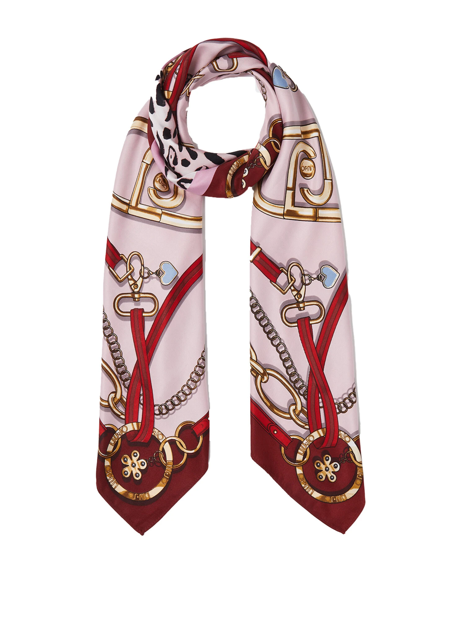 FOULARD CON STAMPA A FANTASIA DONNA BORDEAUX