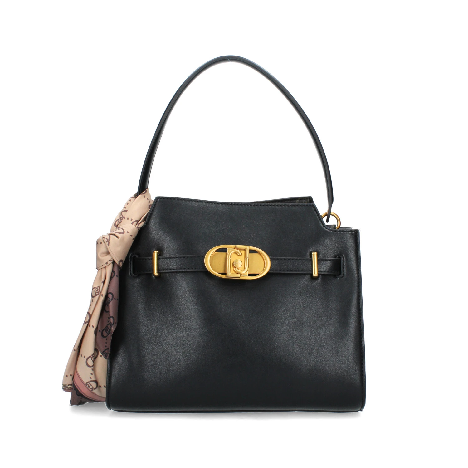 BORSA A MANO CON FOULARD DONNA NERO