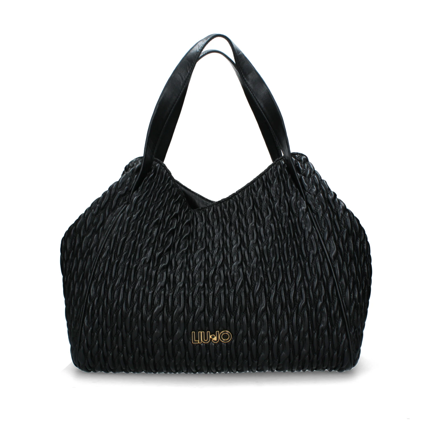 BORSA SHOPPING IN MATELASSE' CON POCHETTE DONNA NERO