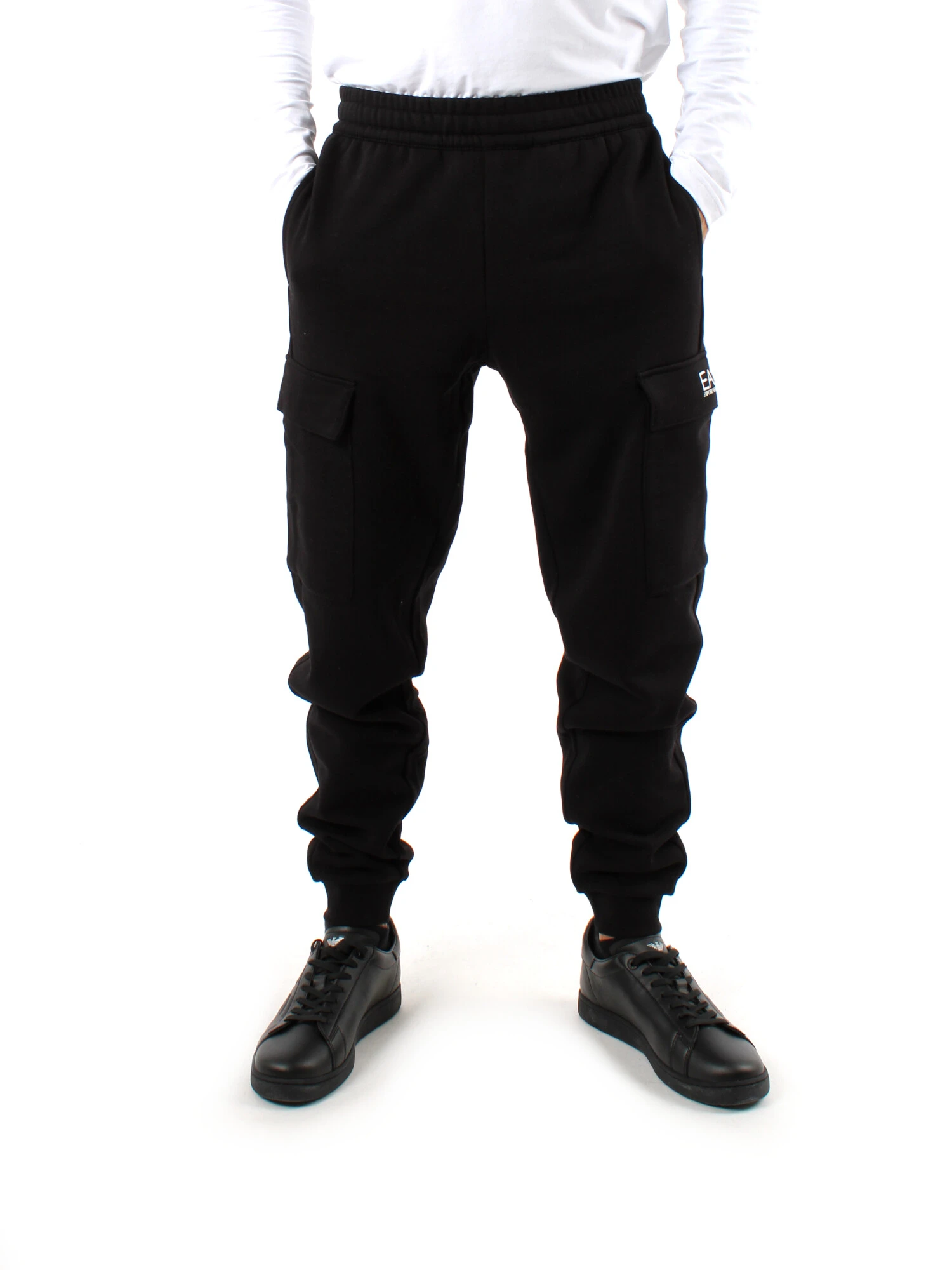 PANTALONI JOGGER CARGO UOMO NERO