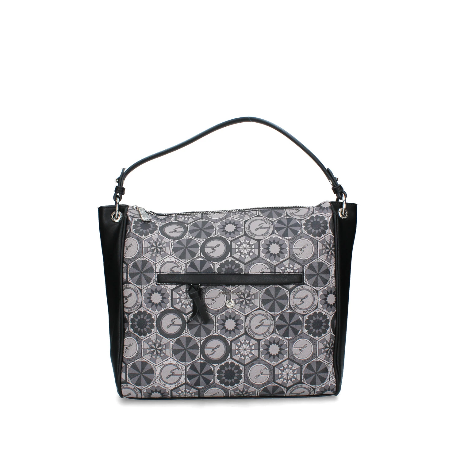 BORSA A SPALLA TEODOSIA DAILY LARGE DONNA GRIGIO NERO