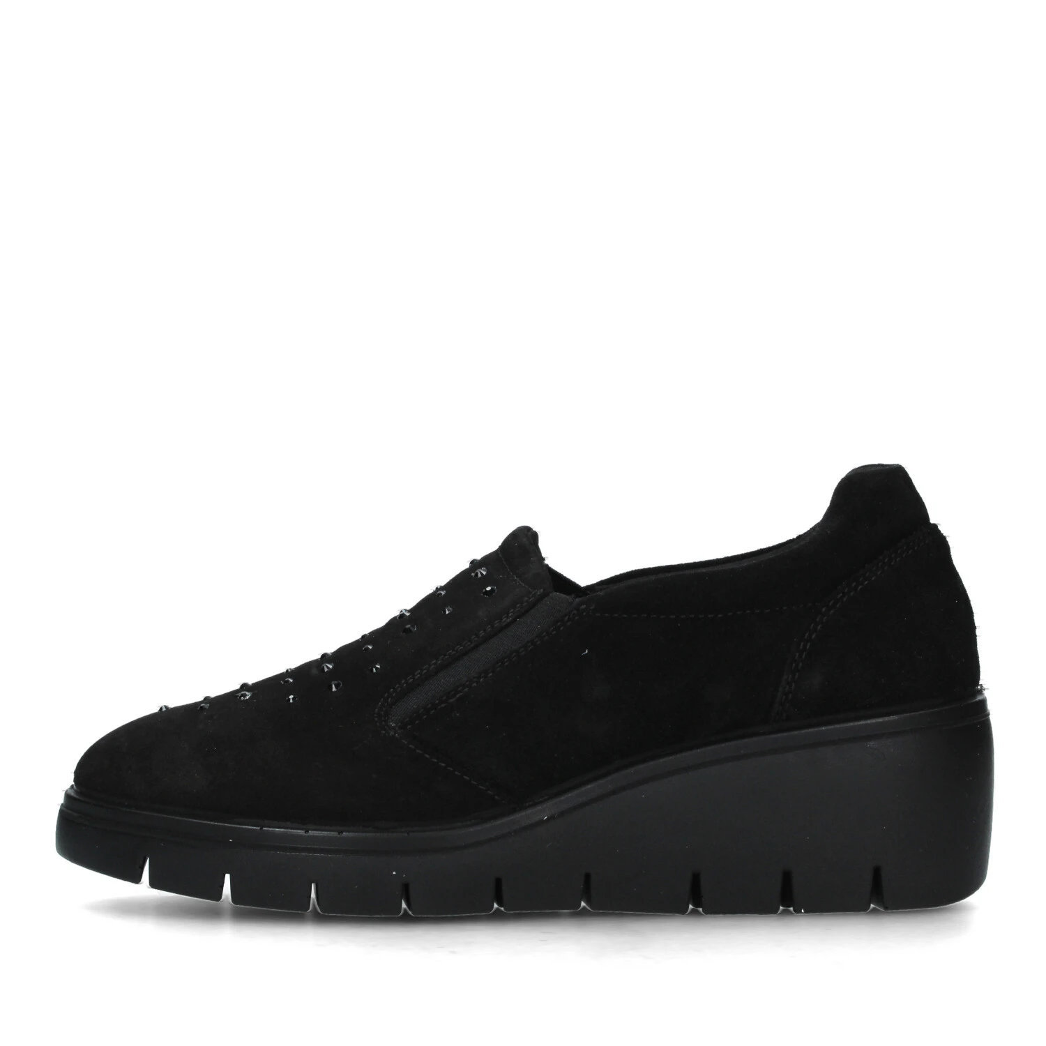 SNEAKERS SLIP ON CON BRILLANTINI DONNA NERO