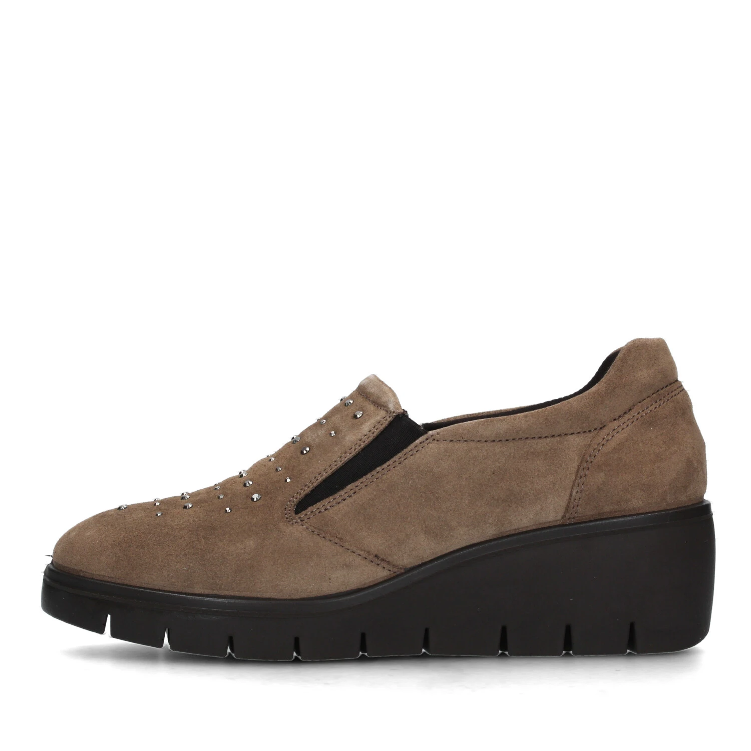 SNEAKERS SLIP ON CON BRILLANTINI DONNA BEIGE