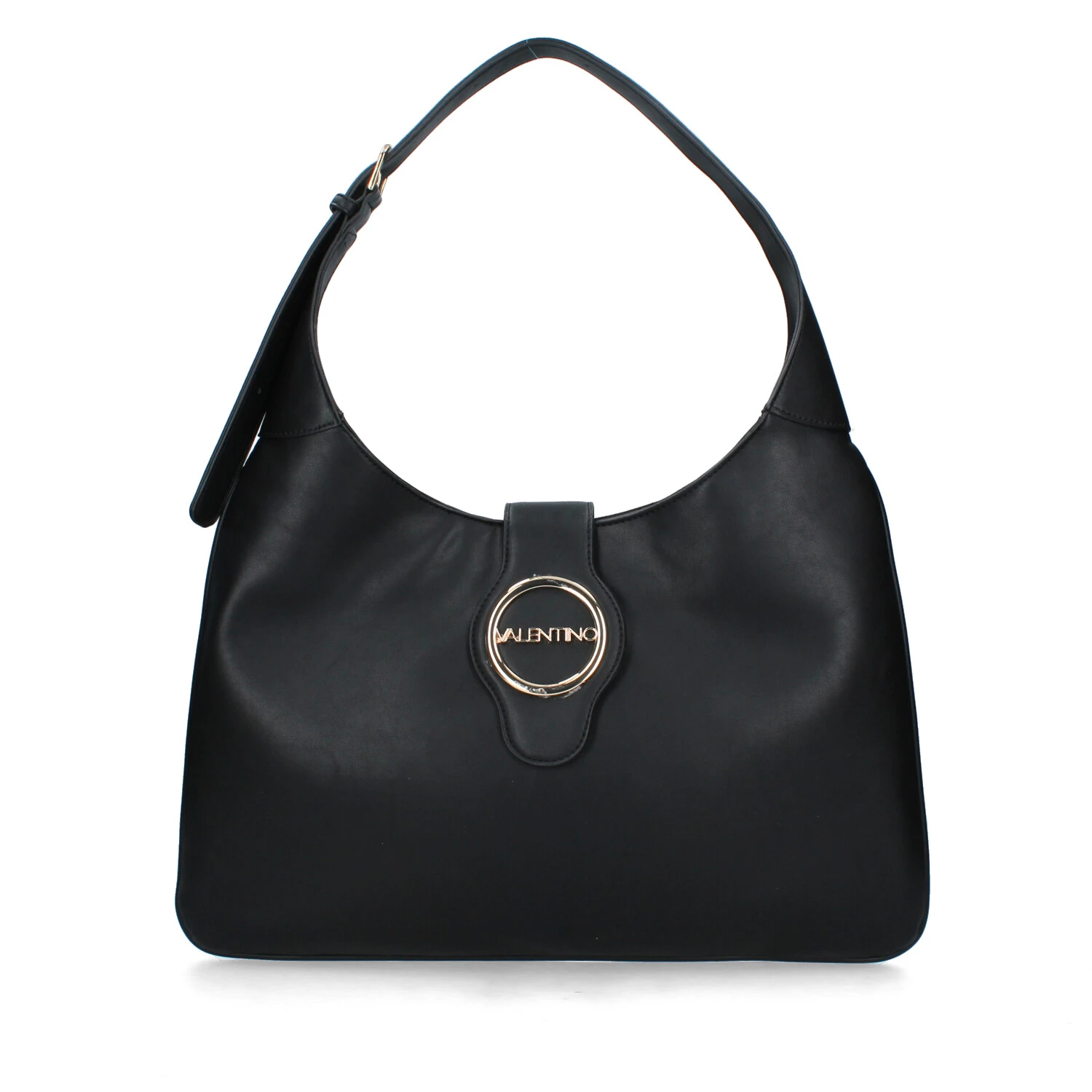 BORSA A SPALLA MOSES CON LOGO DONNA NERO