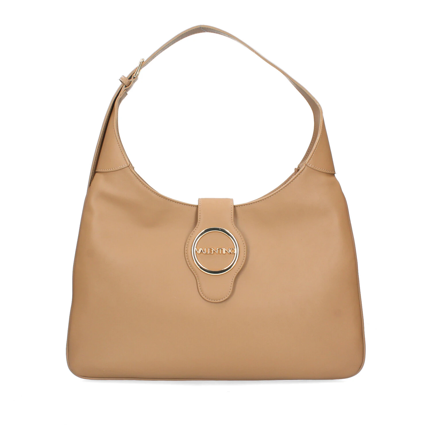 BORSA A SPALLA MOSES CON LOGO DONNA BEIGE