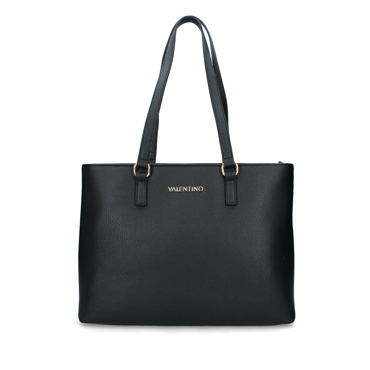 BORSA A SPALLA NEVER CON LOGO DONNA NERO