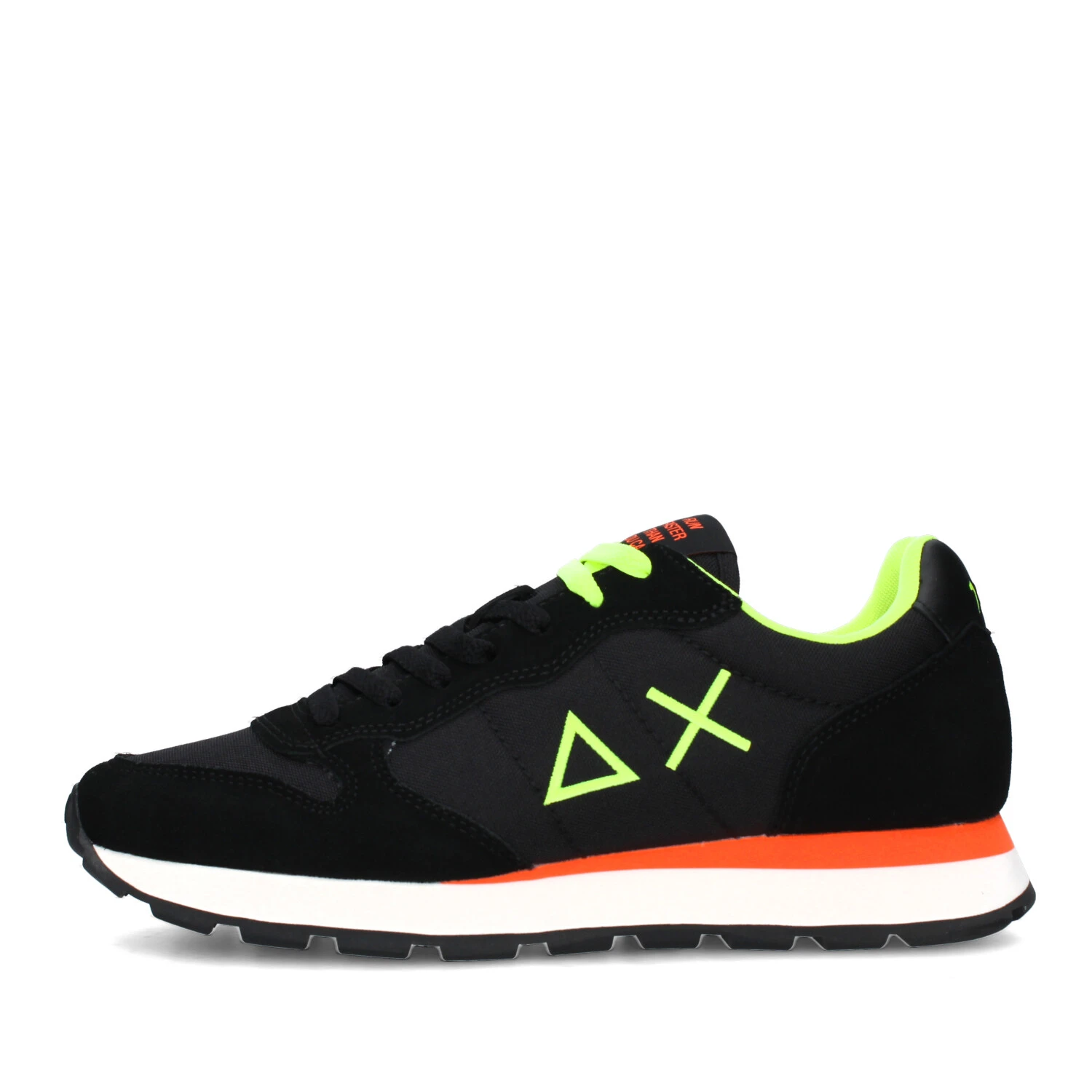 SNEAKERS BASSE TOM FLUO CON INSERTI MULTICOLORE UOMO NERO