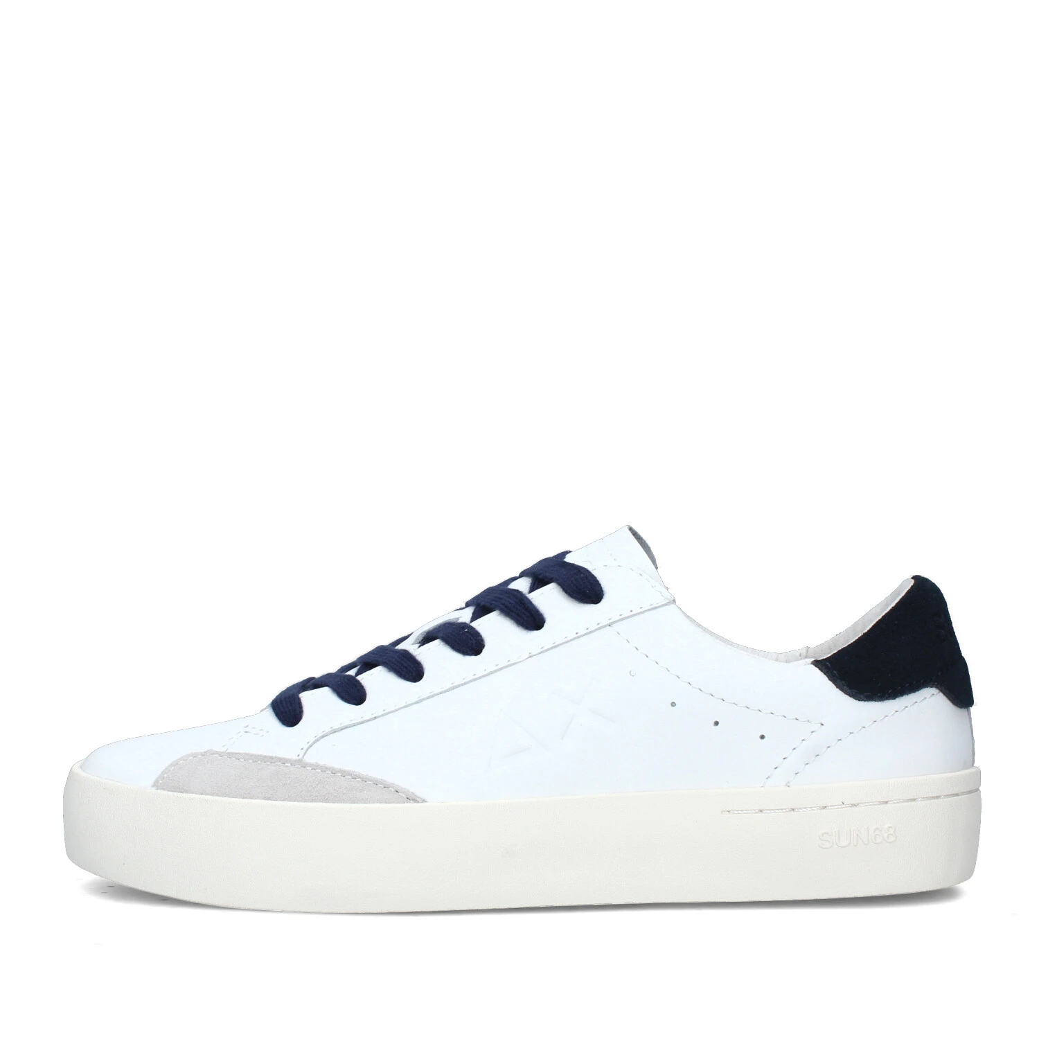 SNEAKERS BASSE STREET UOMO BIANCO BLU NAVY