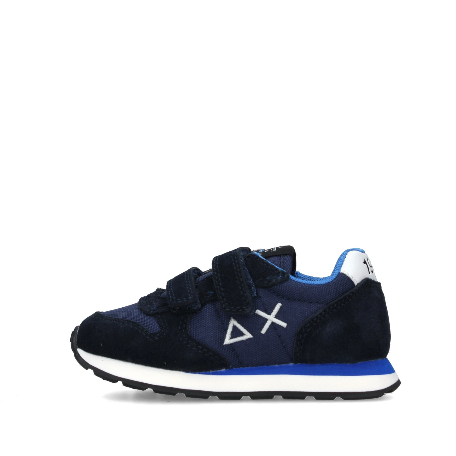 SNEAKERS BASSE TOM SOLID CON DOPPIO STRAPPO BAMBINO BLU