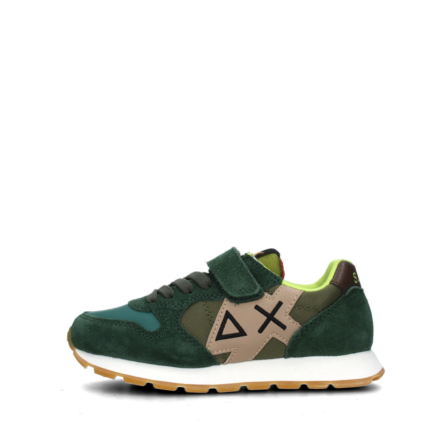 SNEAKERS BASSE BOY'S JAKI CON STRAPPO BAMBINO VERDE