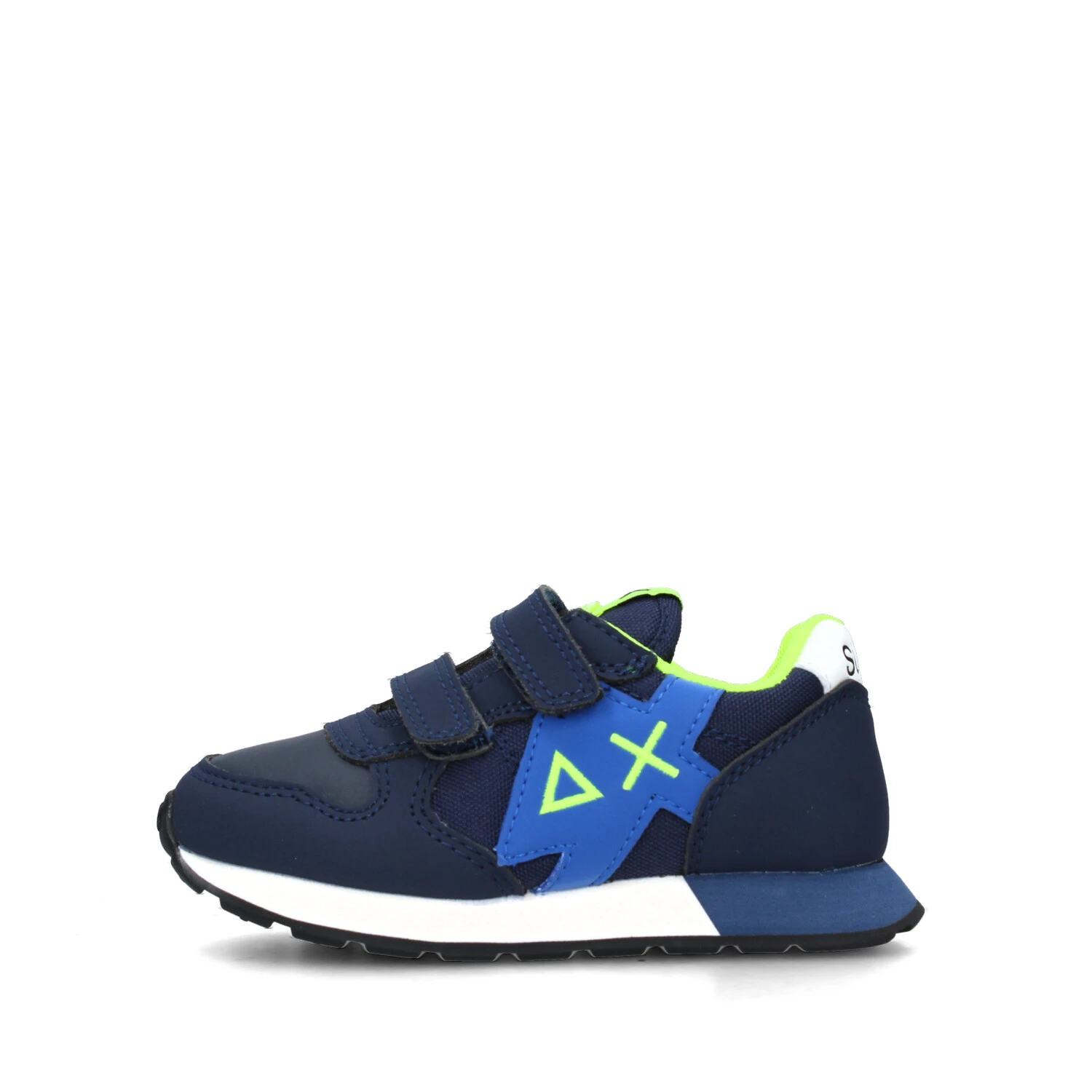 SNEAKERS BASSE JAKI FLUO DOPPIO STRAPPO BAMBINO BLU