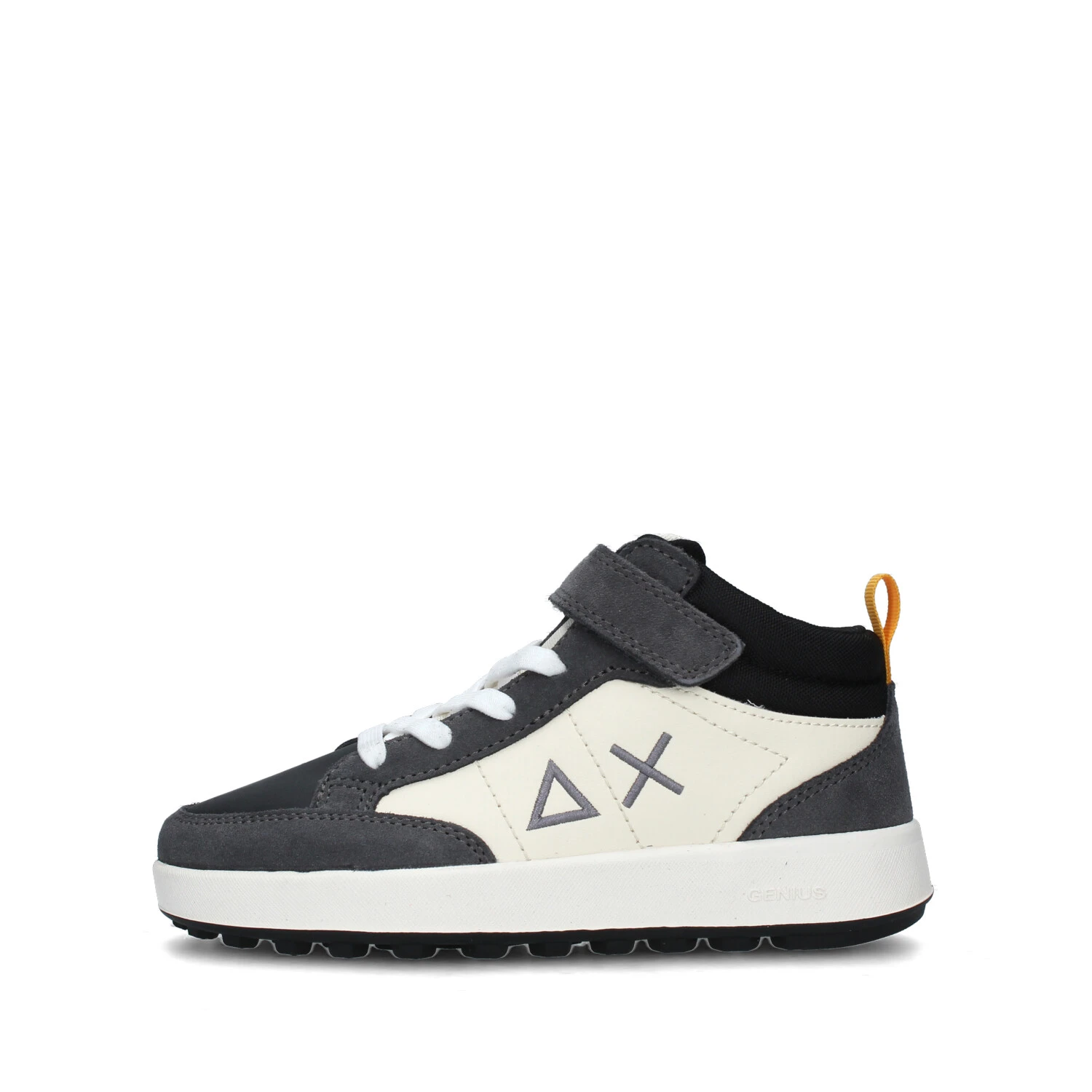 SNEAKERS ALTE MID GENIUS CON STRAPPO BAMBINO GRIGIO