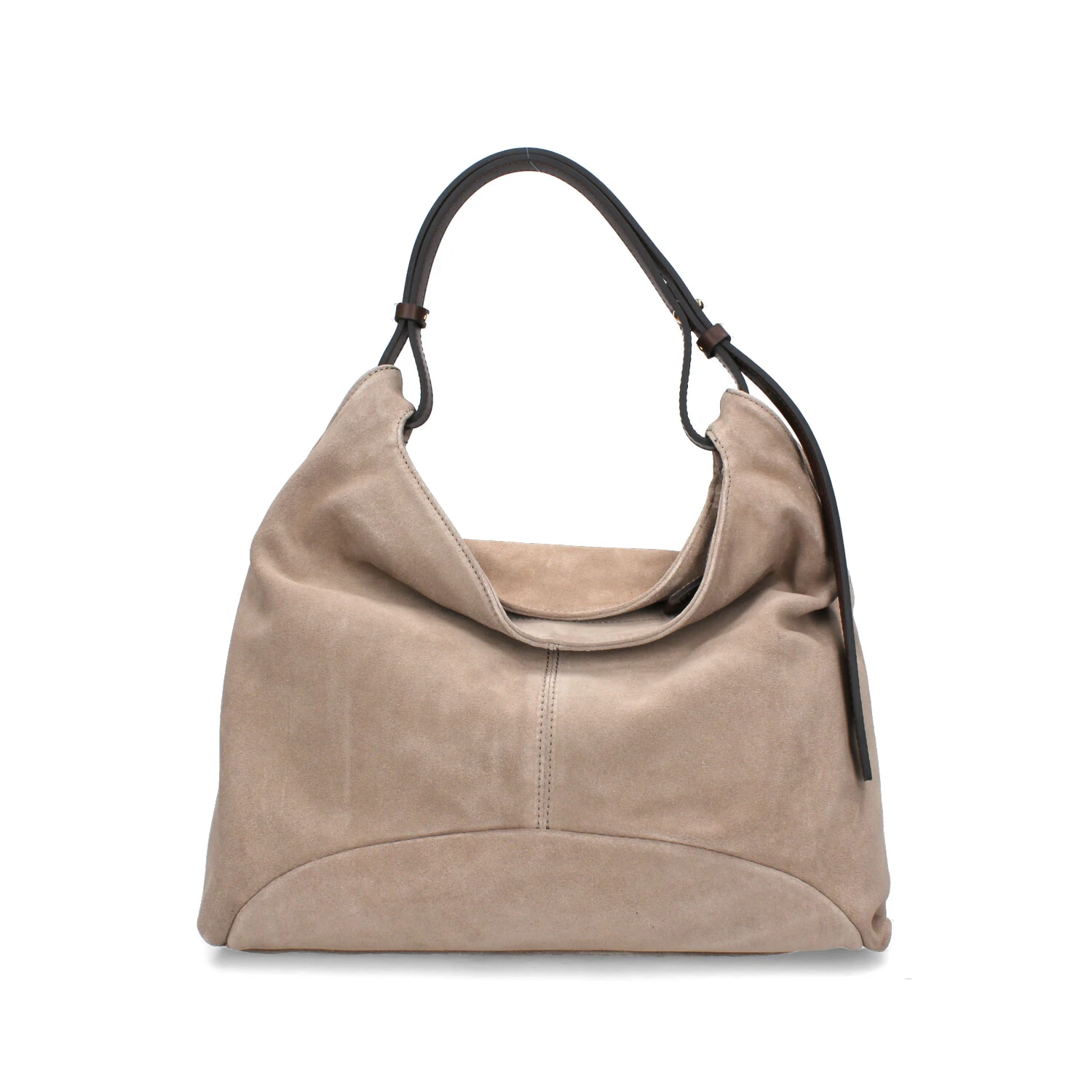 BORSA A SPALLA IN CAMOSCIO DONNA BEIGE