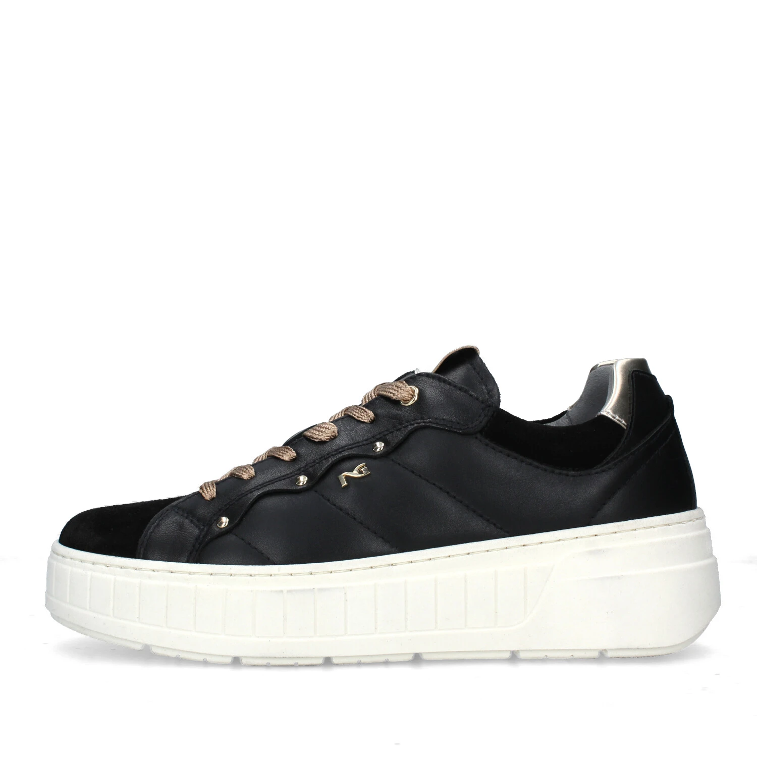 SNEAKERS PLATFORM CON IMPUNTURE DONNA NERO