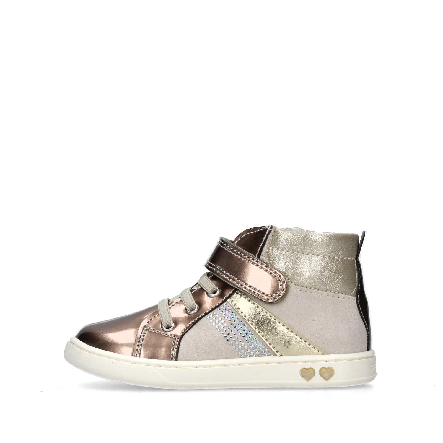 SNEAKERS ALTE CAMOSCIO BAMBINA BEIGE