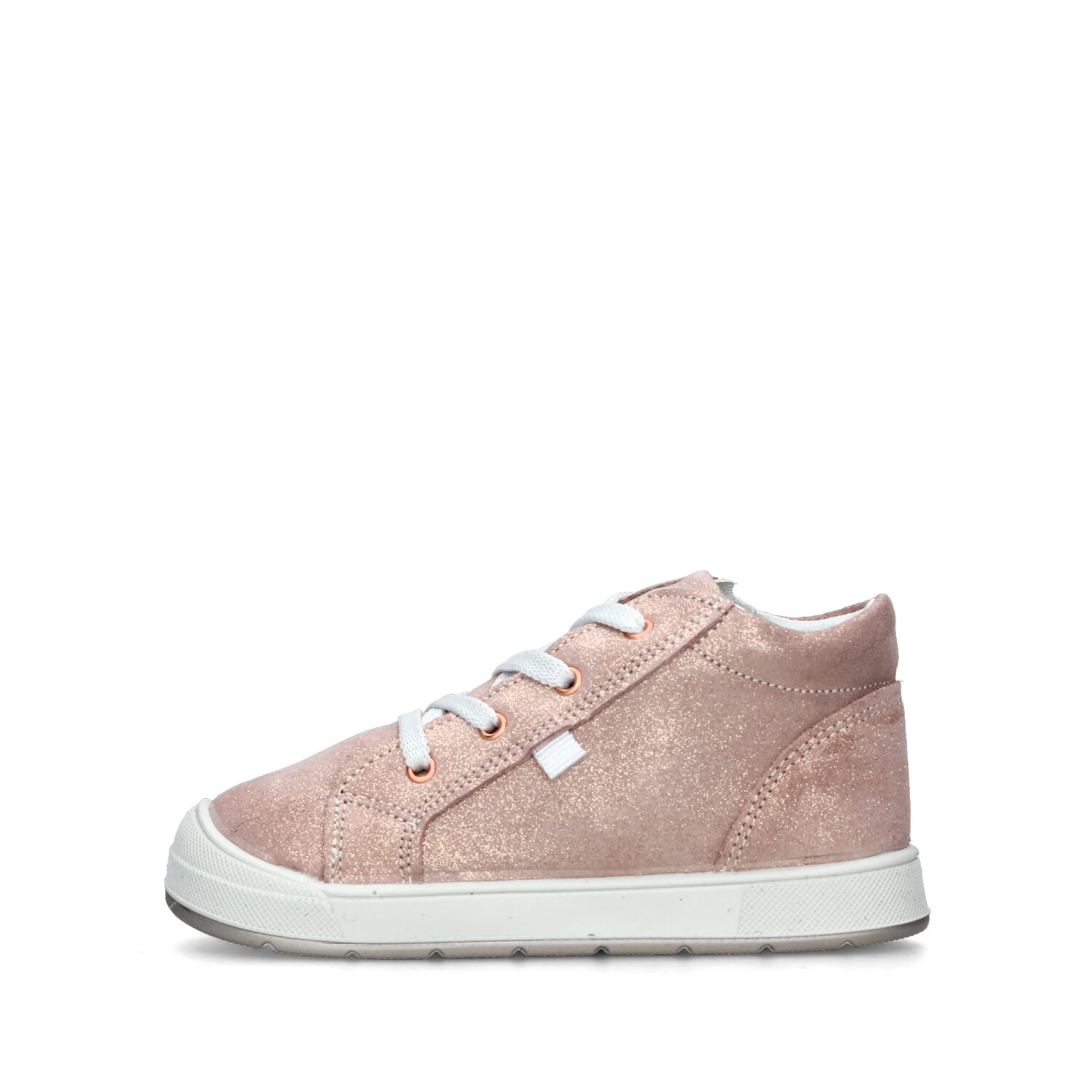 SNEAKERS ALTE SCAMOSCIATE GLITTER BAMBINA ROSA