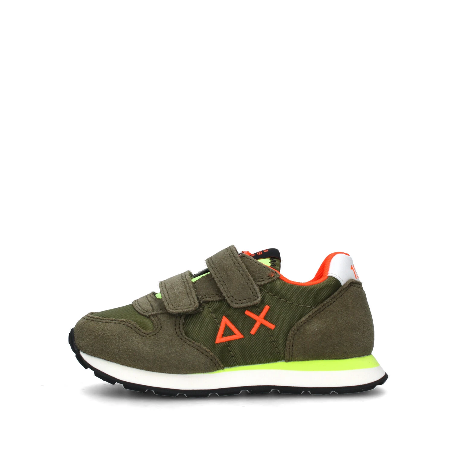 SNEAKERS BASSE TOM FLUO CON STRAPPI BAMBINO VERDE MILITARE