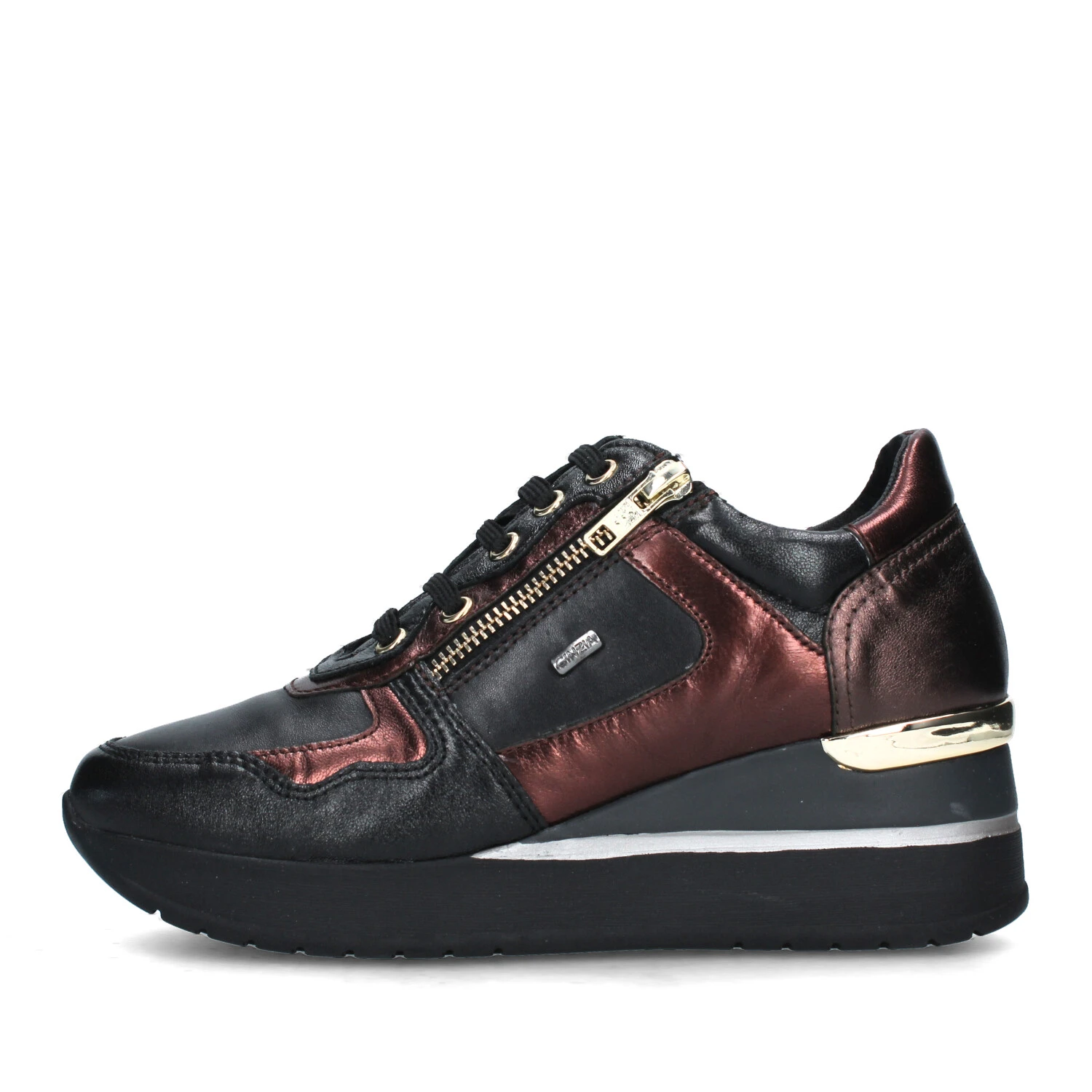 SNEAKERS PLATFORM BICOLORE DONNA NERO