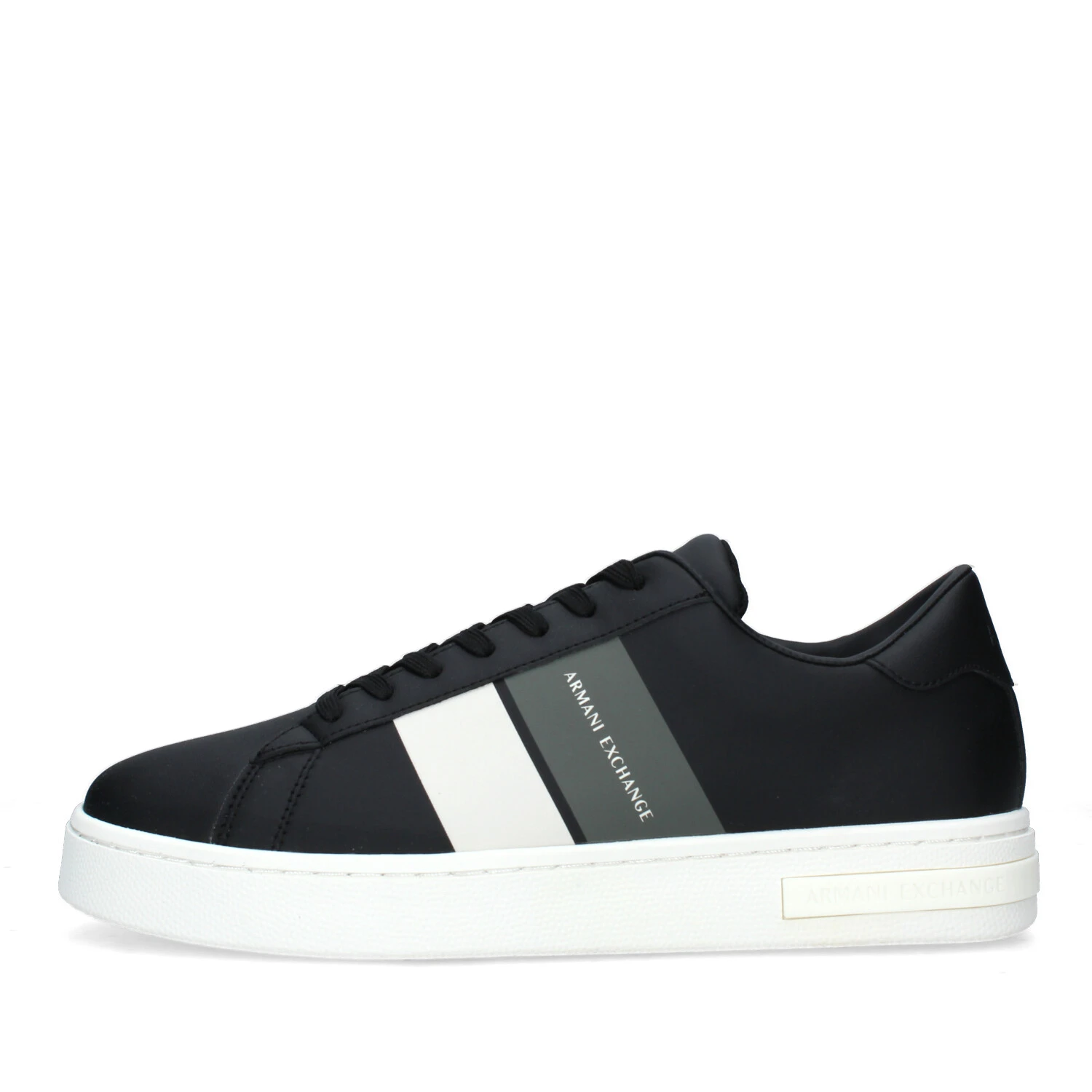 SNEAKERS BASSE CON BANDE LATERALI UOMO NERO