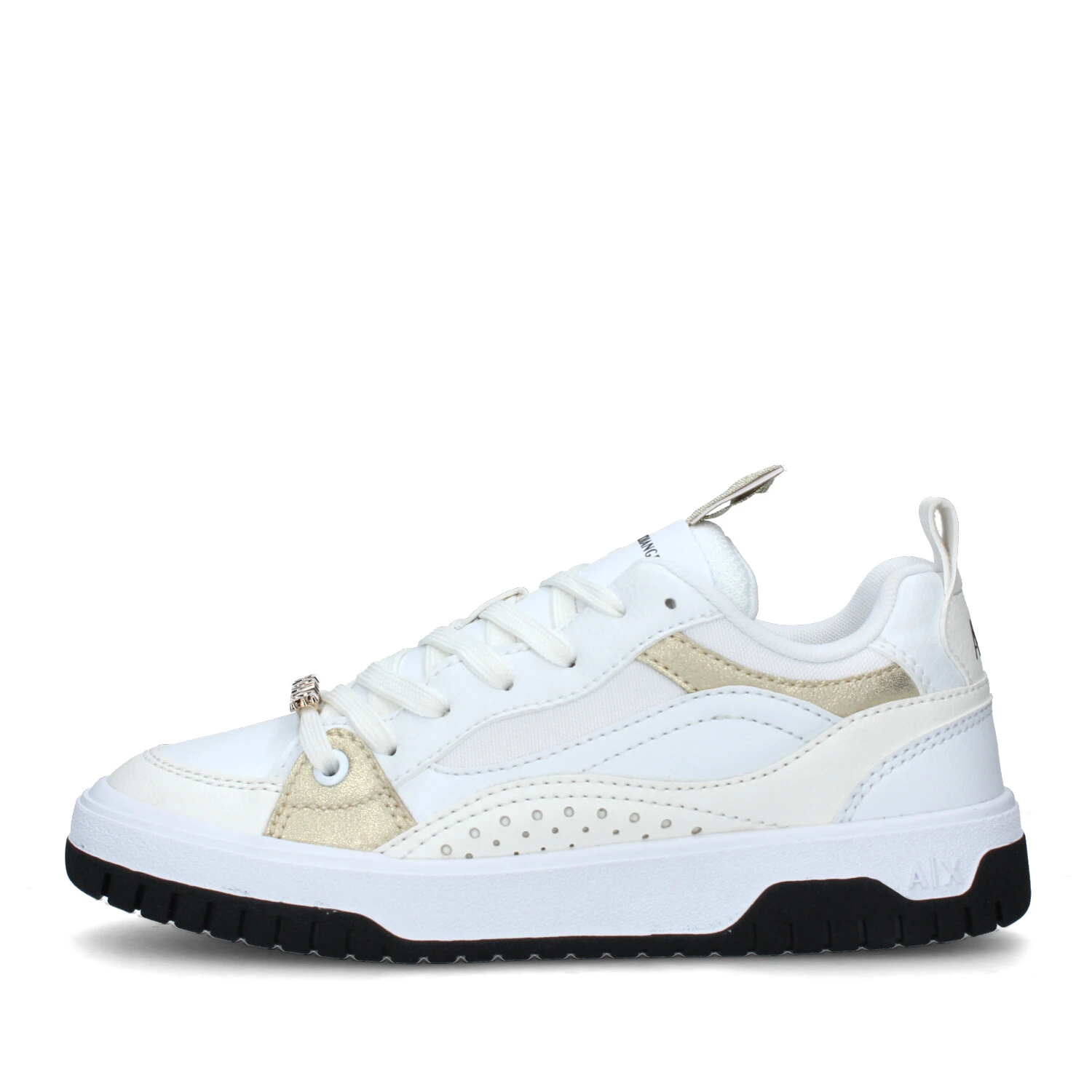 SNEAKERS BASSE CON SPILLETTA DONNA BIANCO ORO