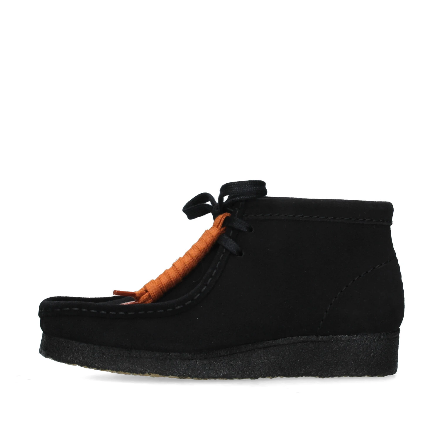 STIVALETTI TACCO BASSO CLARKS ORIGINALS WALLABEE DONNA NERO