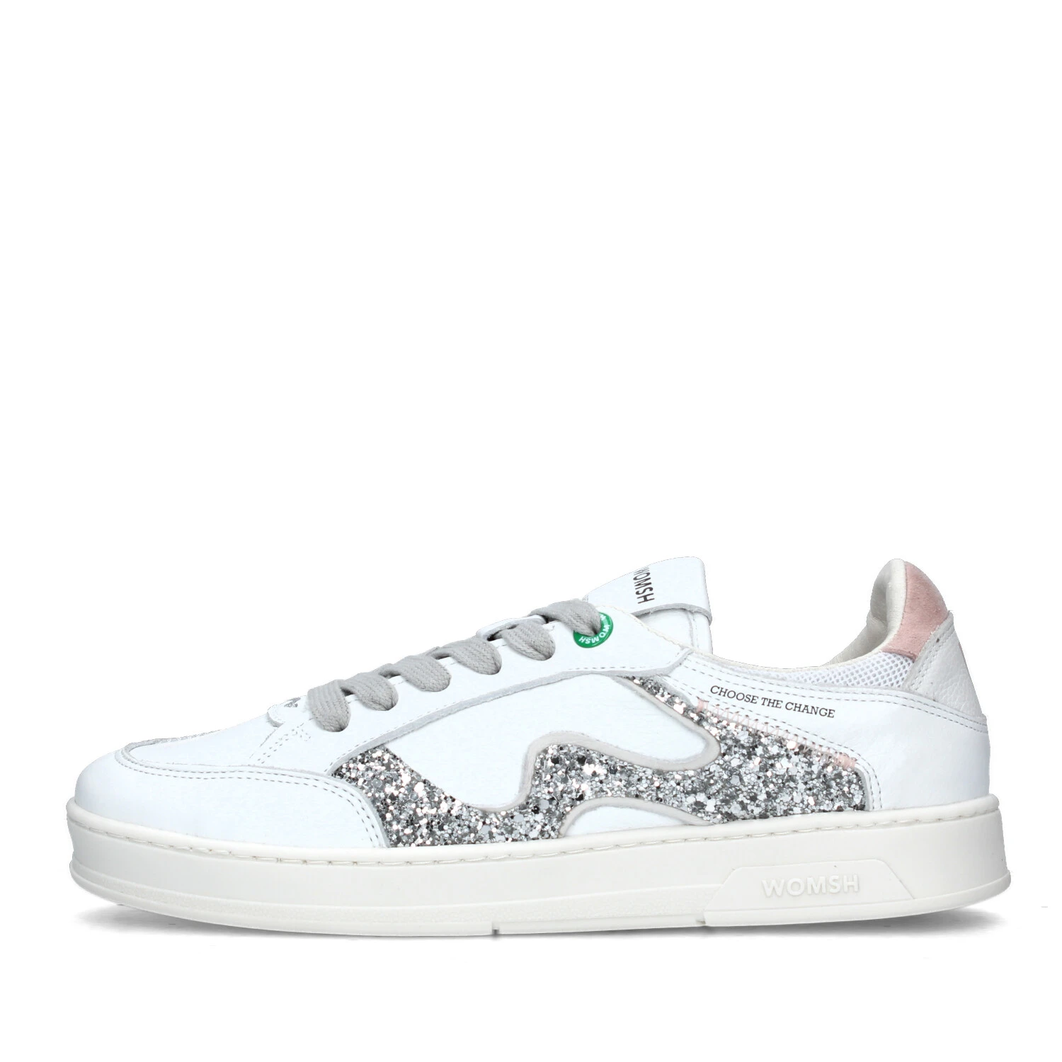 SNEAKERS BASSE CON INSERTI GLITTER DONNA GRIGIO