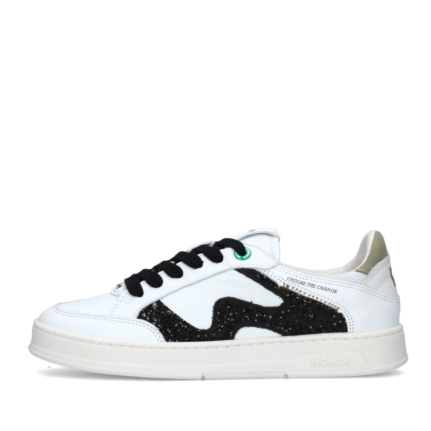 SNEAKERS BASSE CON INSERTI GLITTER DONNA NERO