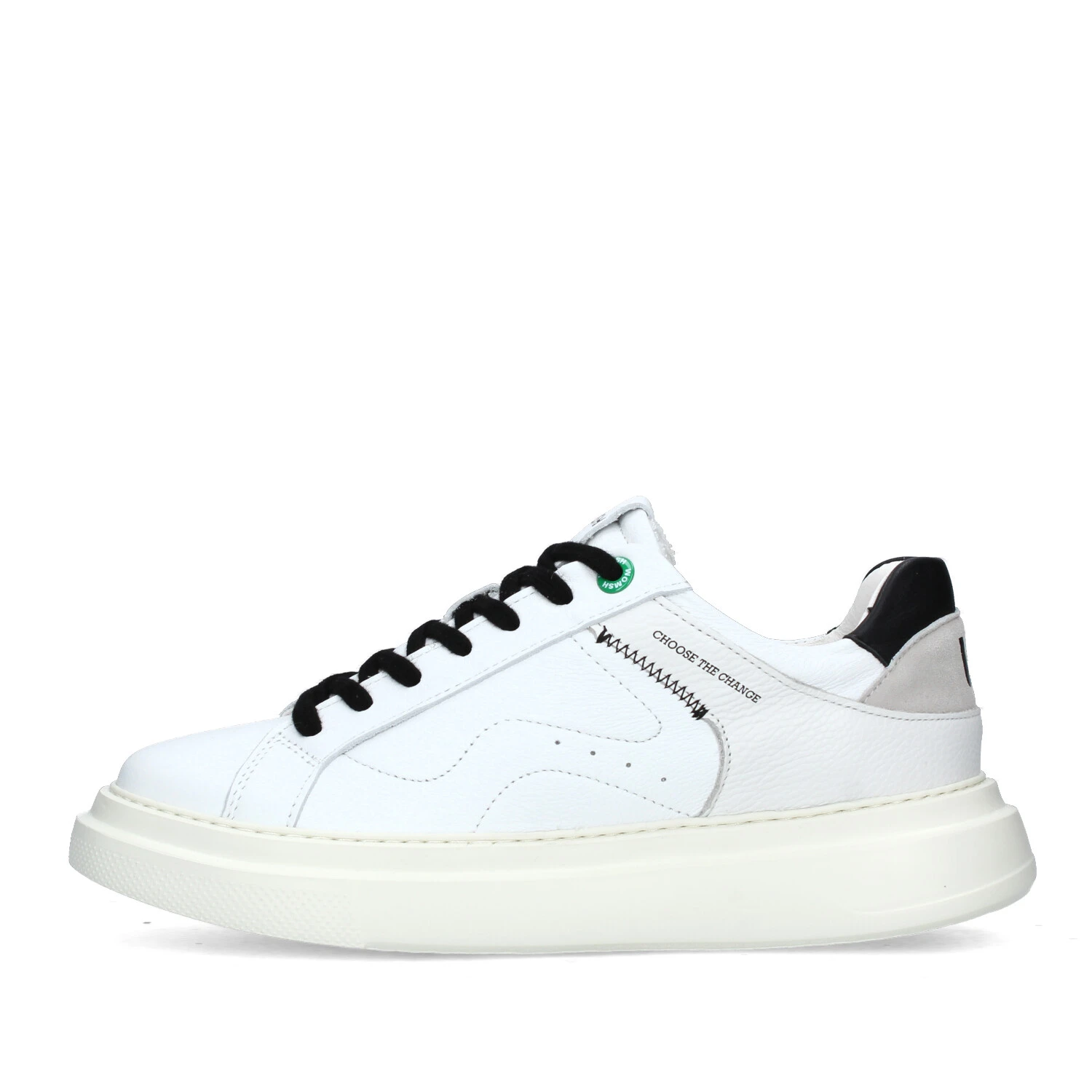 SNEAKERS PLATFORM INSERTI NERI DONNA BIANCO