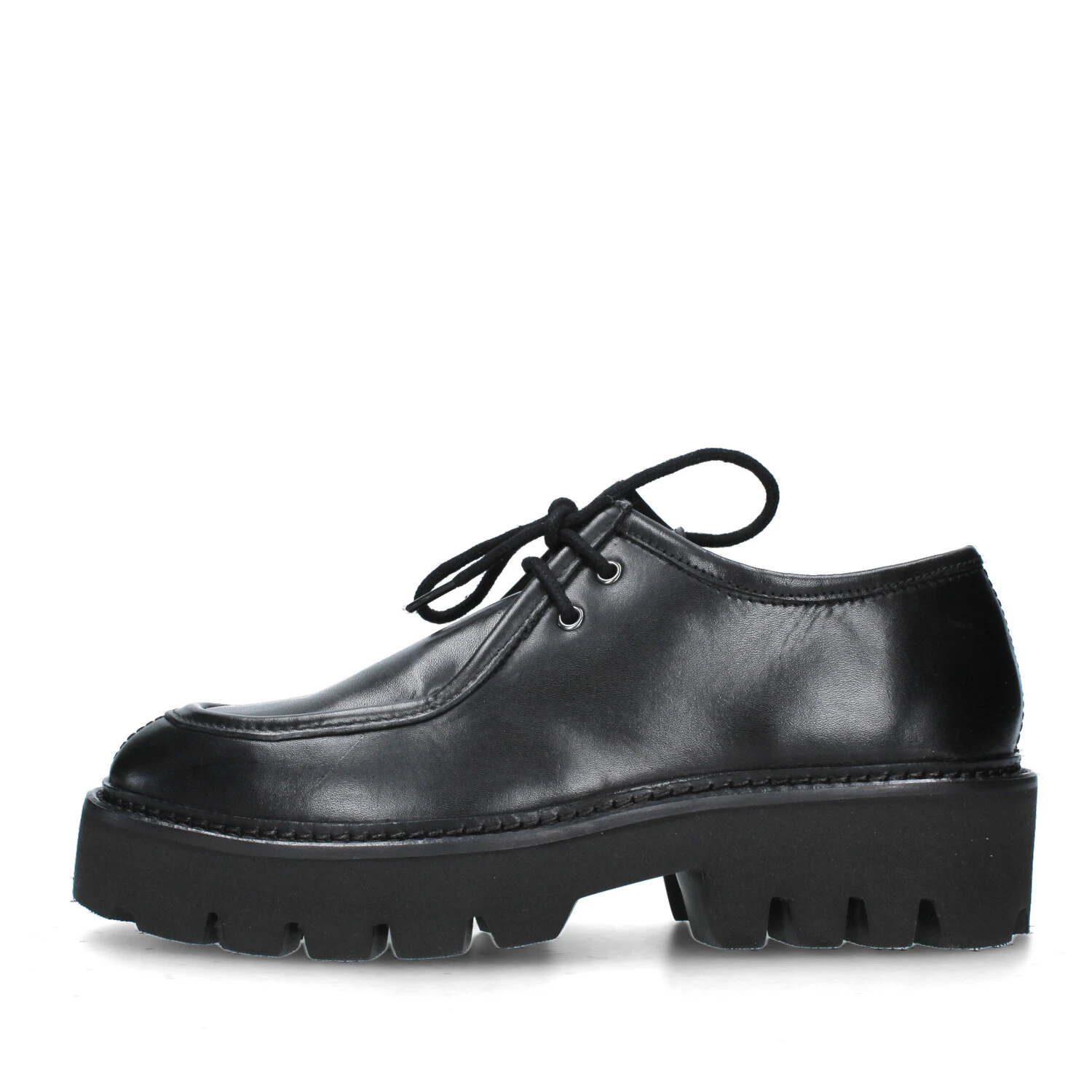 STRINGATE FRANCESINE COW CRUST IN PELLE DONNA NERO