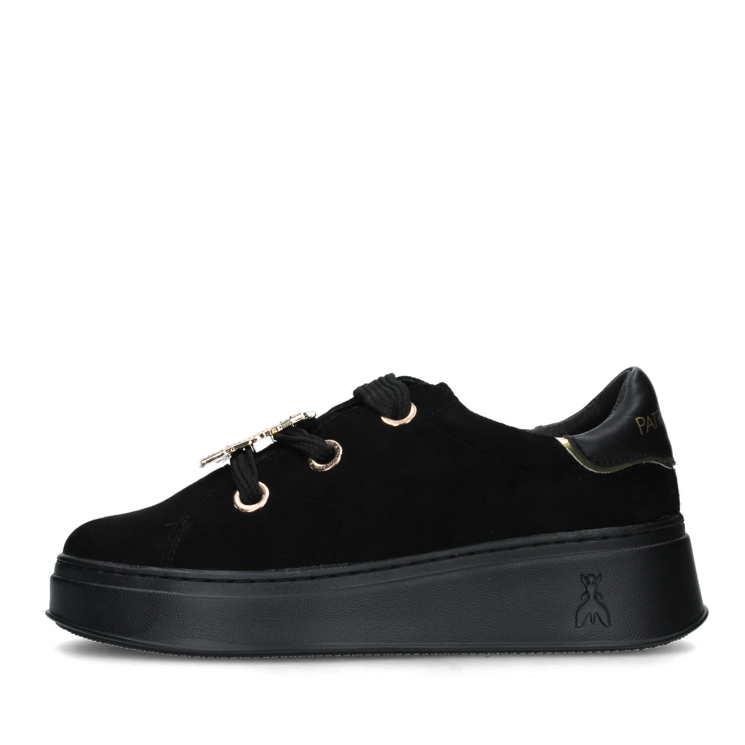 SNEAKERS PLATFORM CON GIOIELLO DONNA NERO