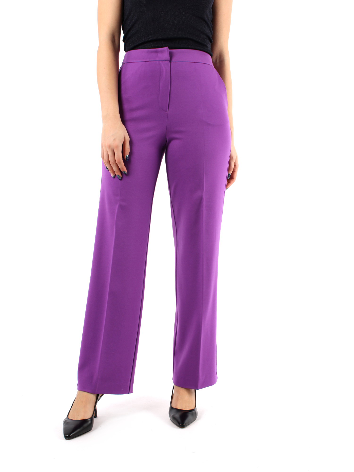 PANTALONI PALAZZO IN JERSEY DONNA VIOLA