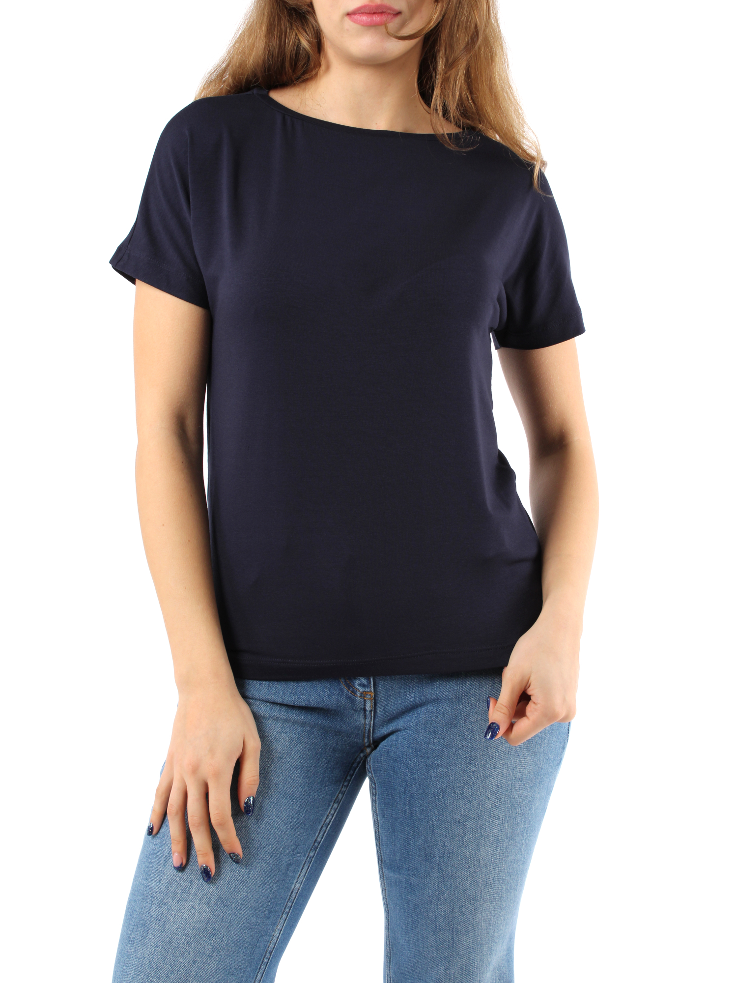 T-SHIRT MANICA CORTA IN JERSEY DONNA BLU