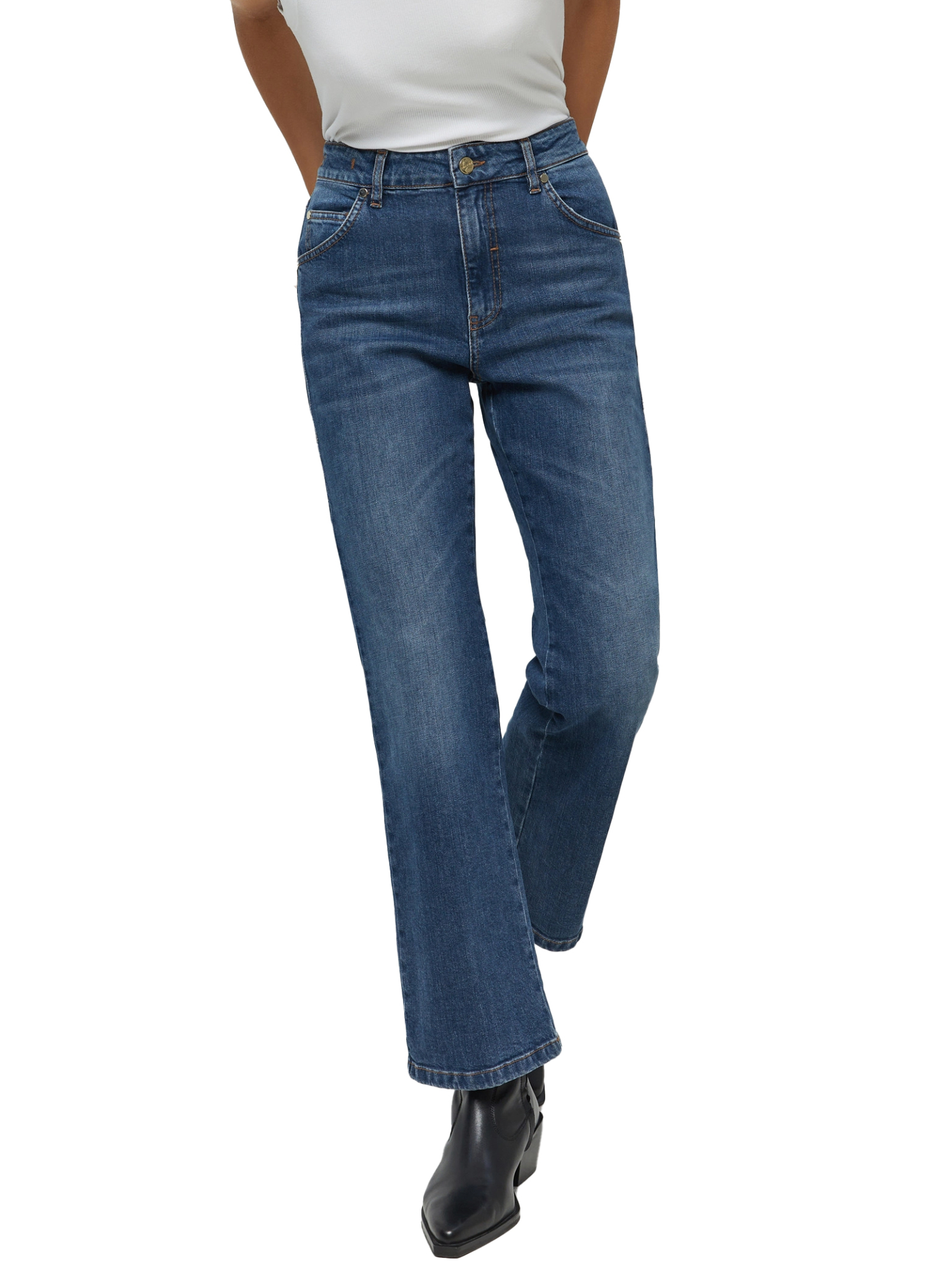 JEANS A ZAMPA BOOTCUT DONNA BLU