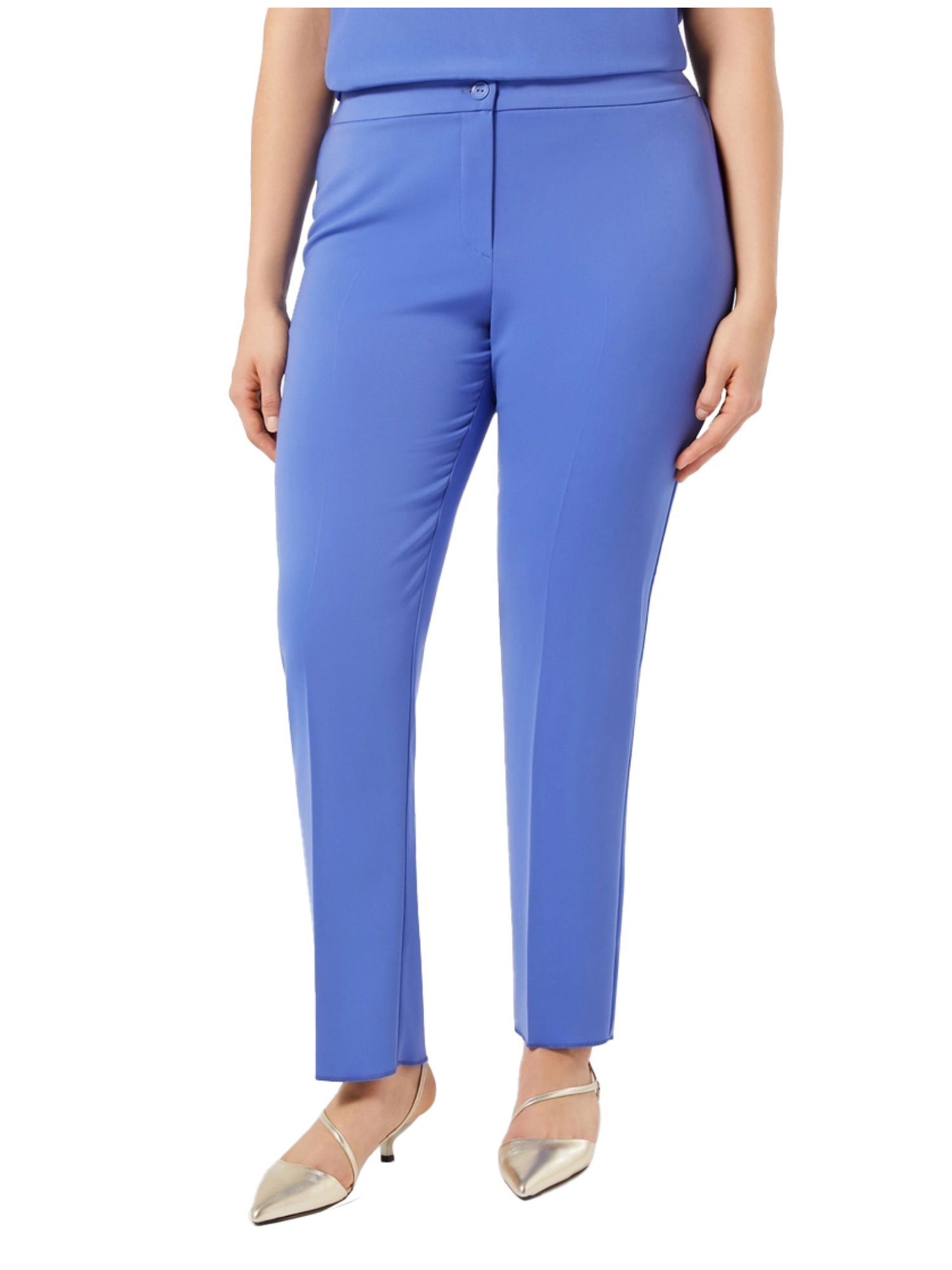 PANTALONI CHINO IN CADY IN TRAMA FLUIDI DONNA LILLA