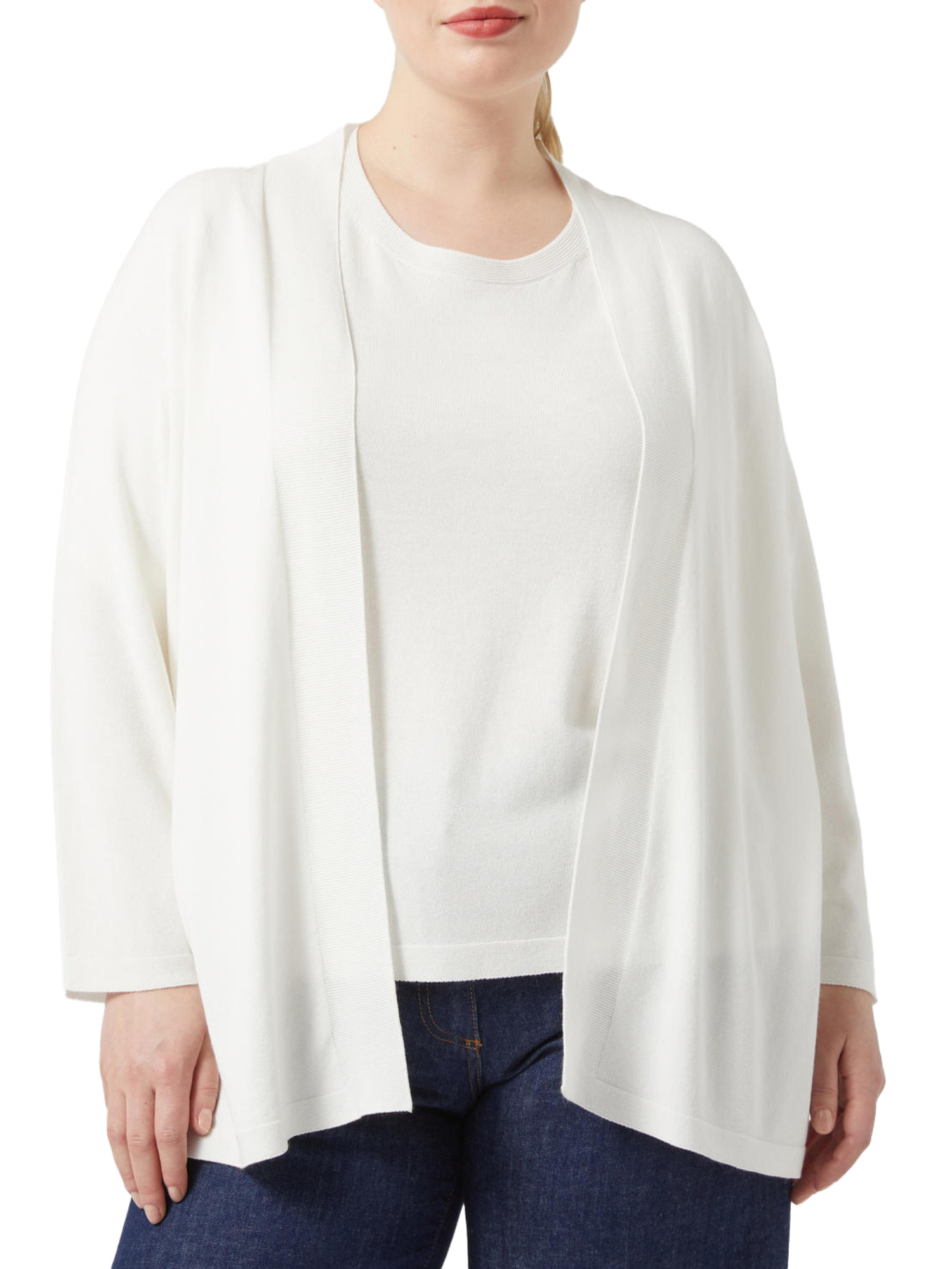 CARDIGAN IN VISCOSA DONNA BIANCO