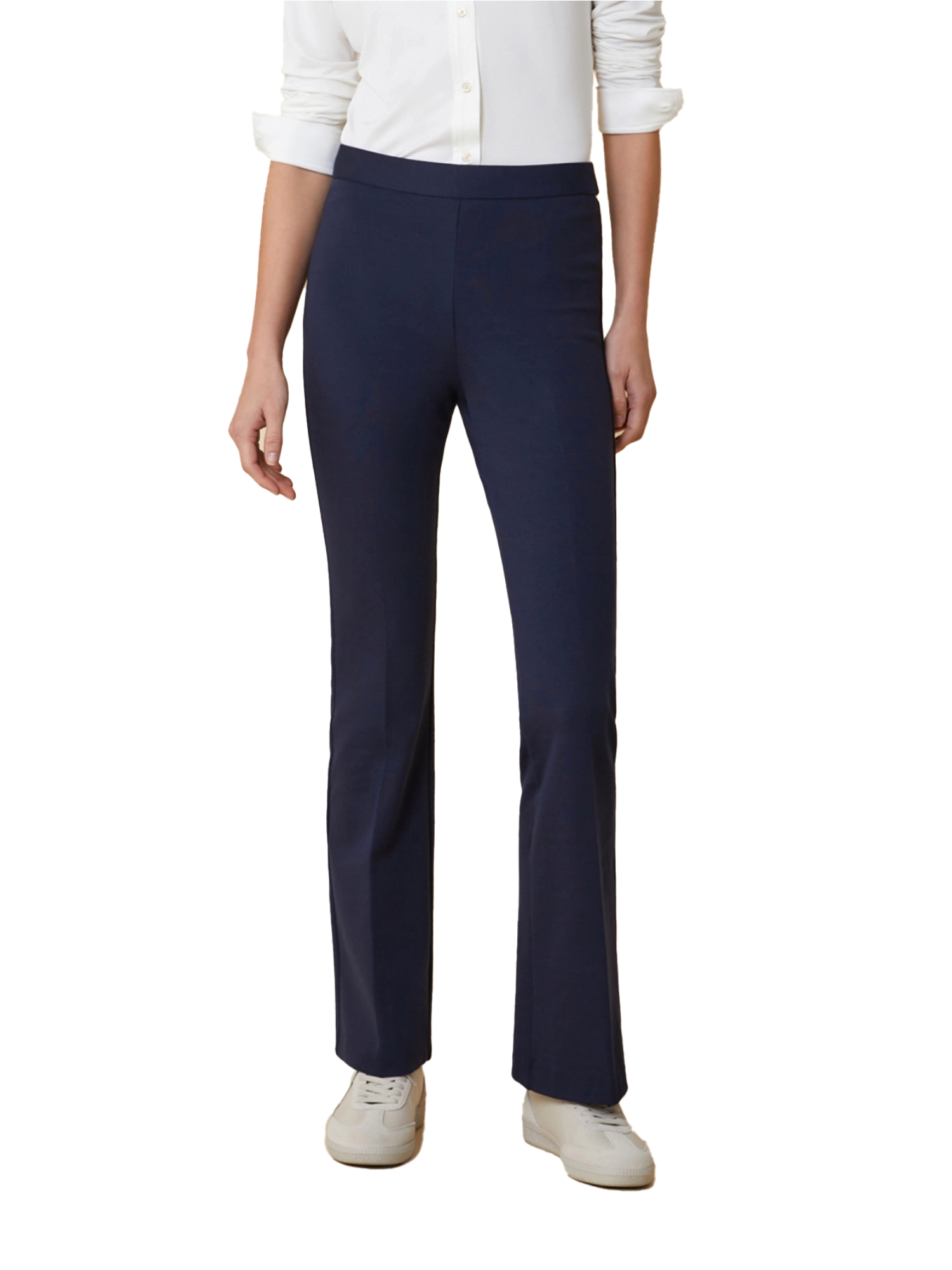 PANTALONI A ZAMPA IN JERSEY DONNA BLU