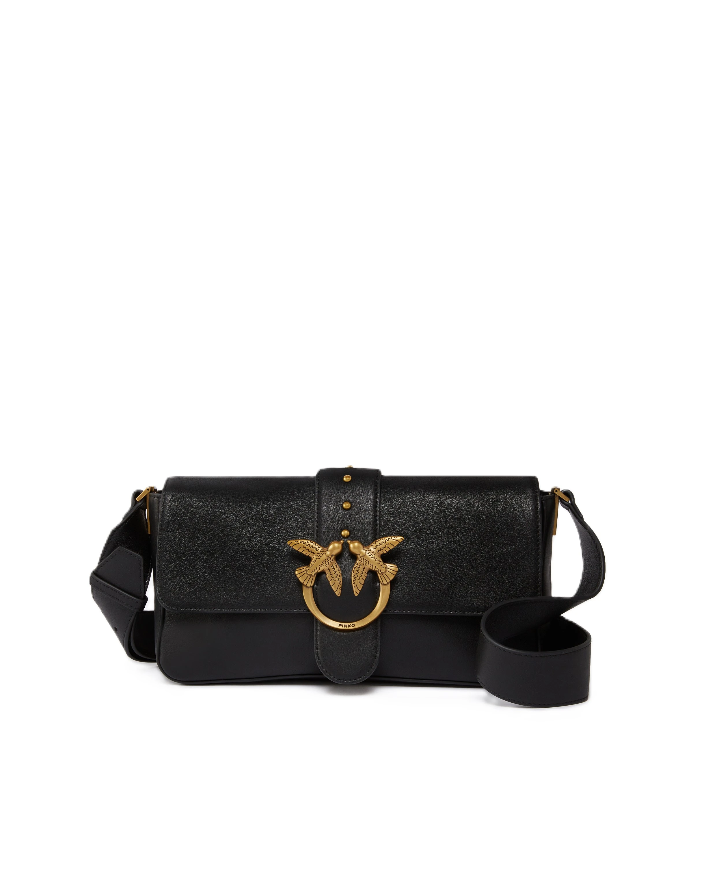 BORSA A SPALLA LOVE ONE CLASSIC SLOUCHY DONNA NERO ORO