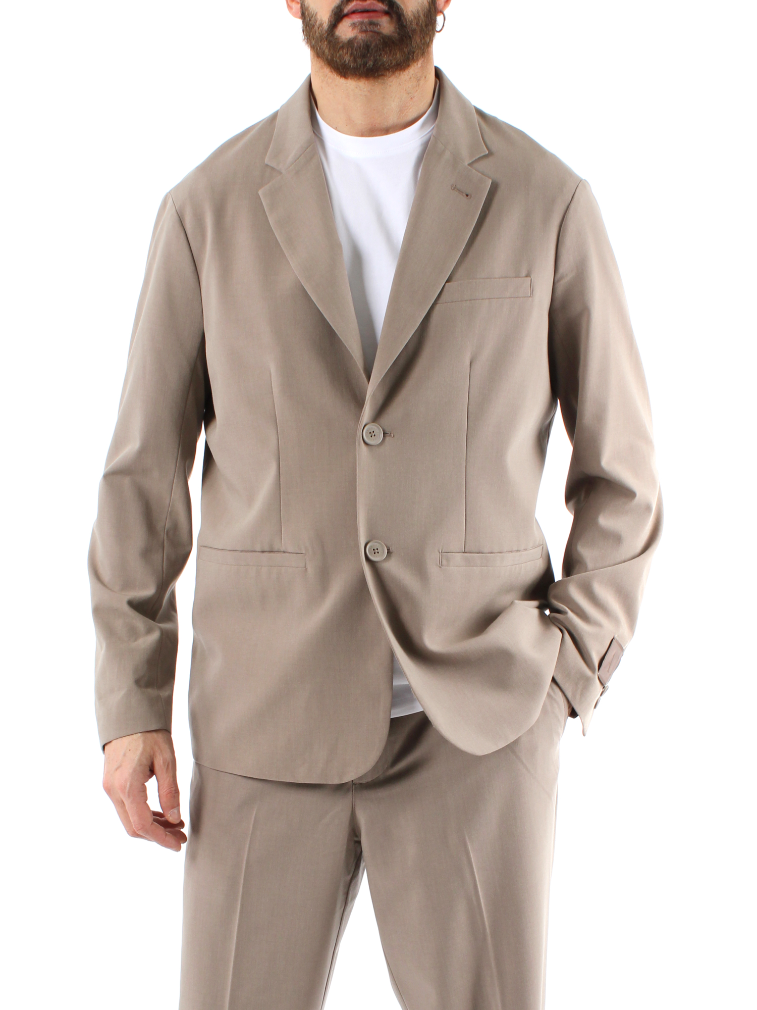 GIACCA BLAZER MONOPETTO UOMO BEIGE