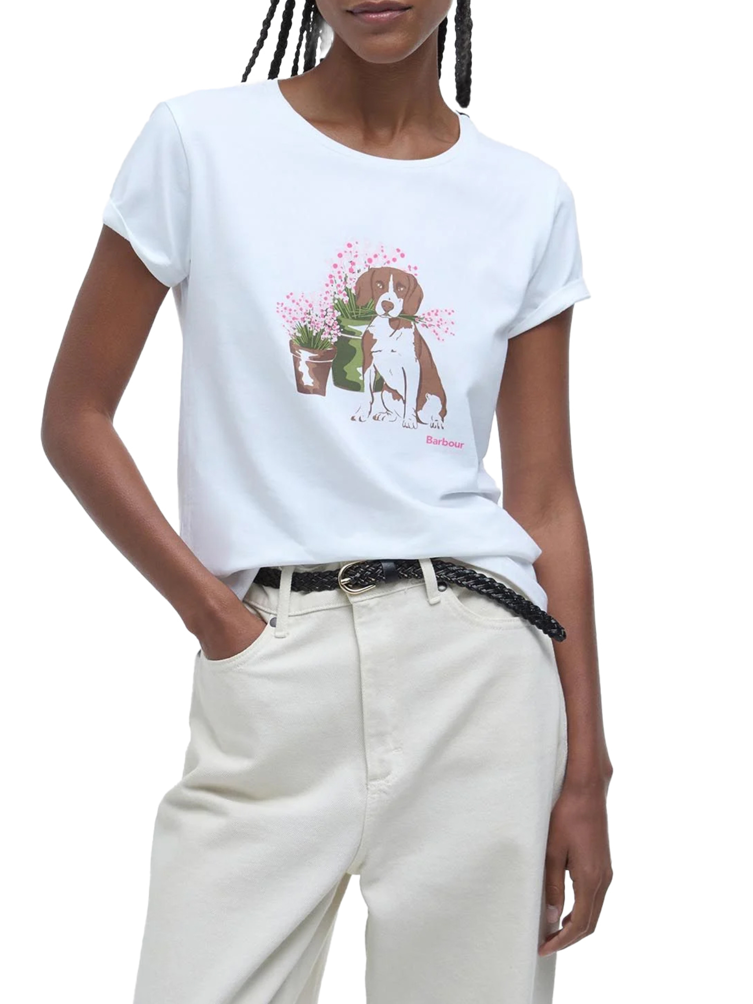 T-SHIRT MANICA CORTA BOWLAND DONNA BIANCO