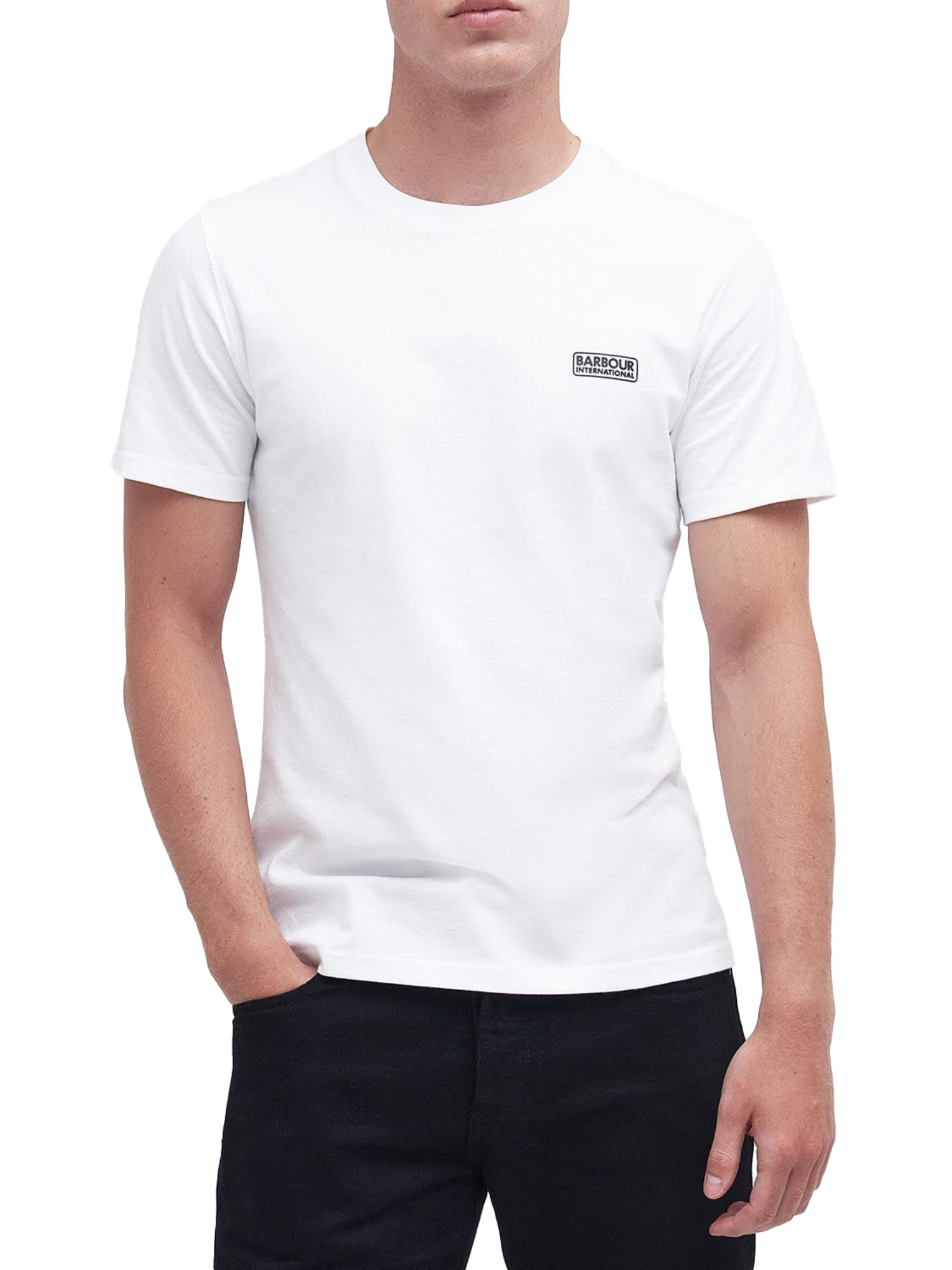 T-SHIRT MANICA CORTA CON LOGO IN COTONE UOMO BIANCO