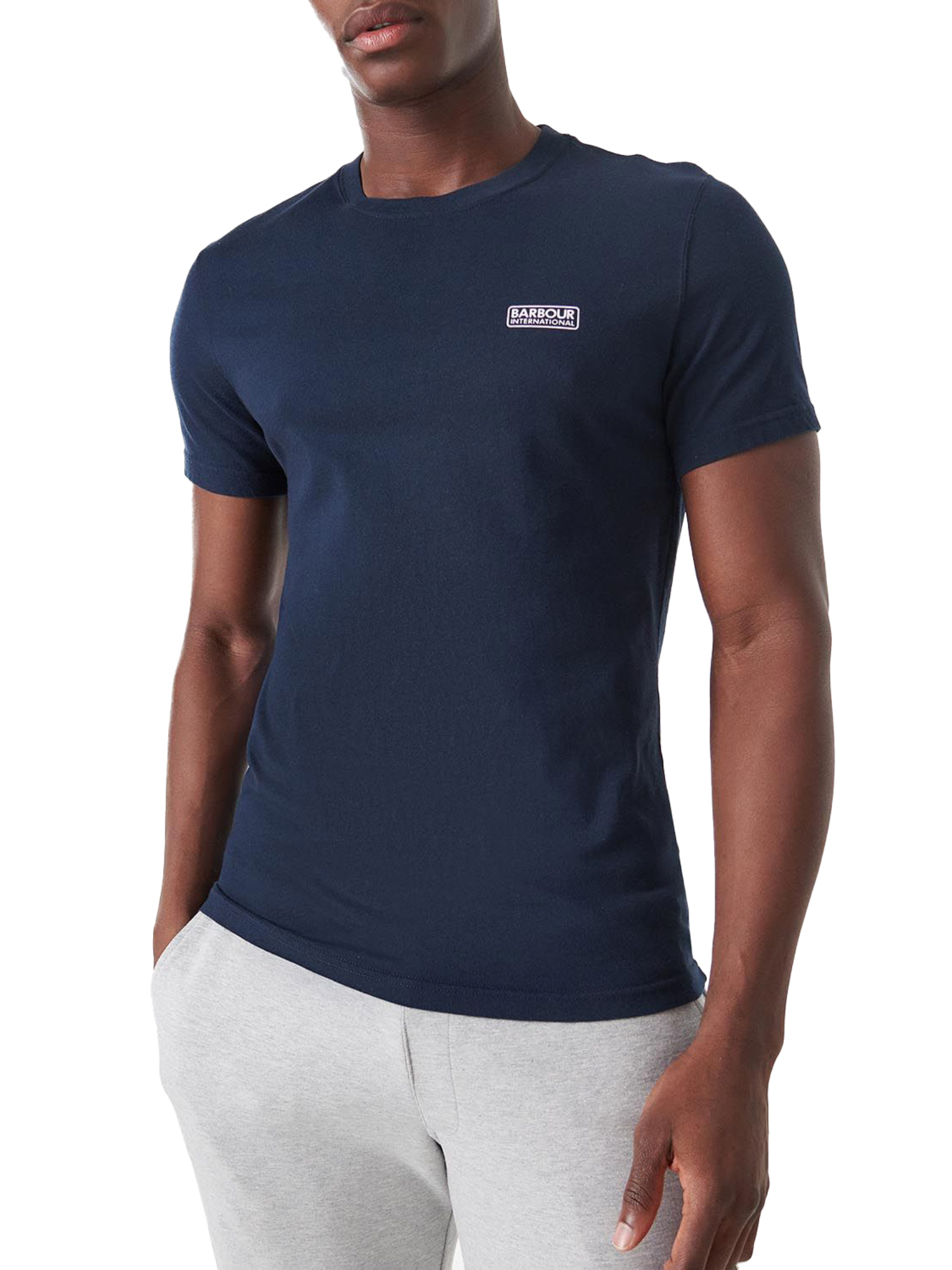 T-SHIRT MANICA CORTA CON LOGO PICCOLO UOMO BLU NAVY