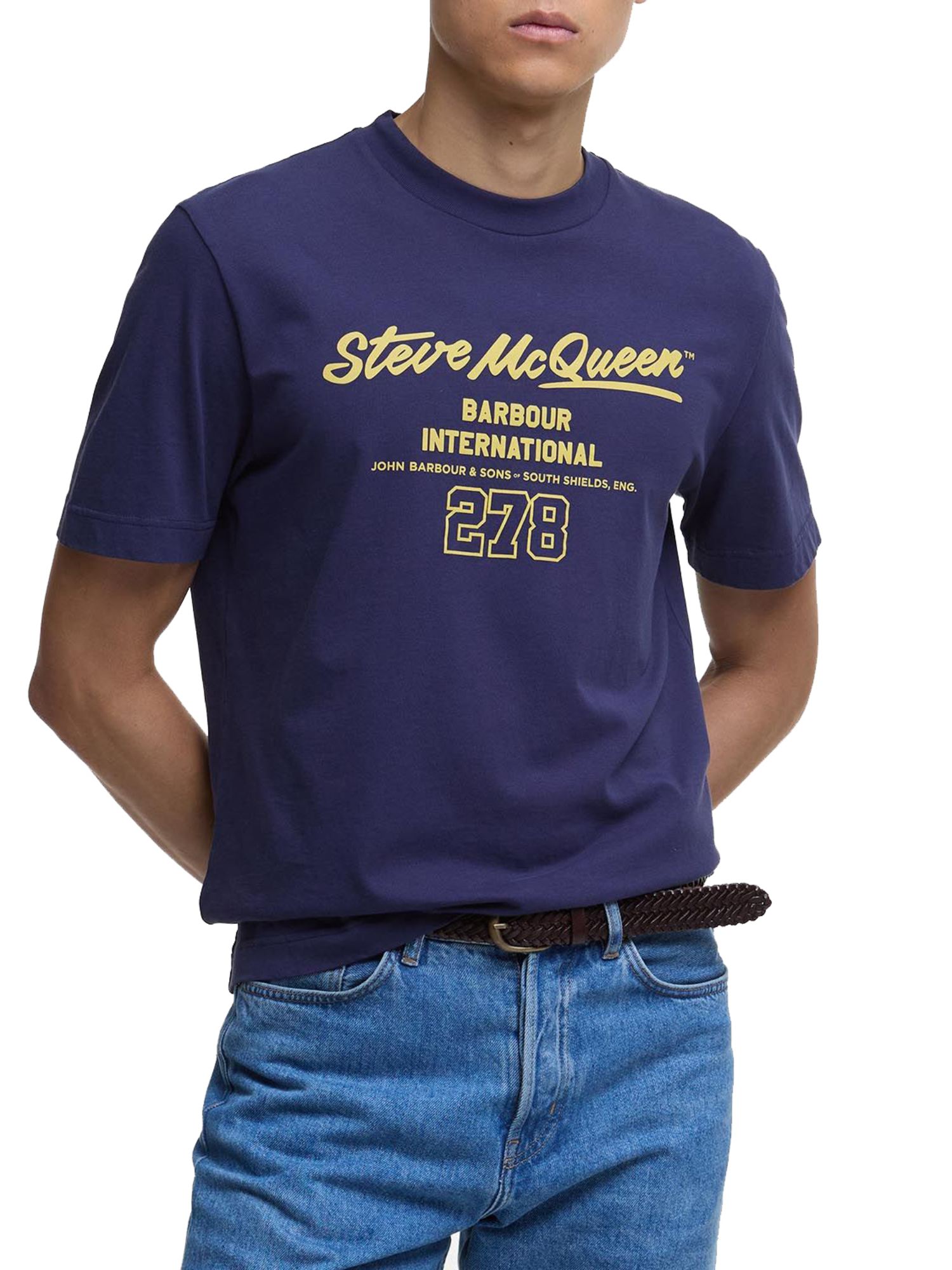 T-SHIRT COLMAN STEVE MCQUEEN UOMO BLU