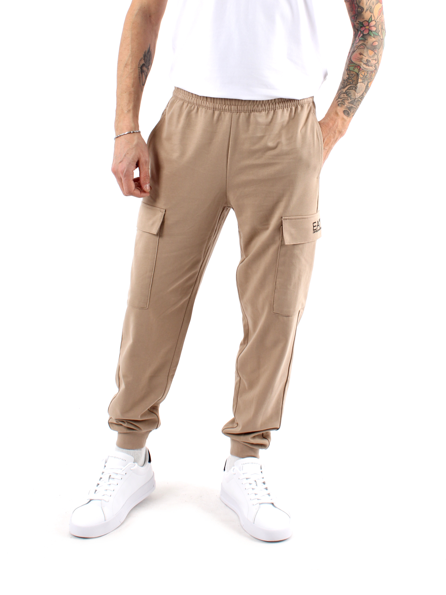 PANTALONI JOGGERS CARGO CORE IDENTITY UOMO BEIGE