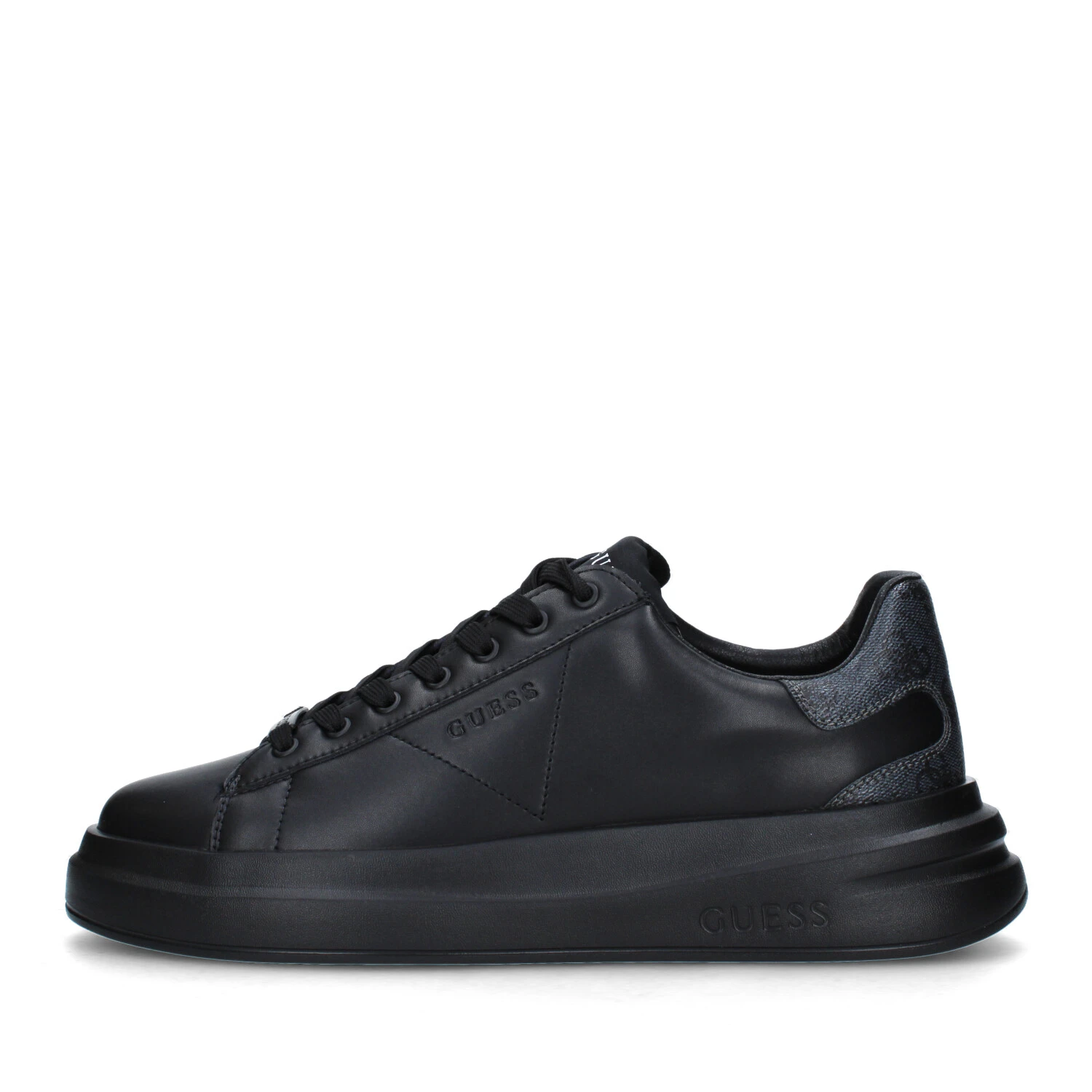 SNEAKERS BASSE ELBA MONOCOLORE UOMO NERO